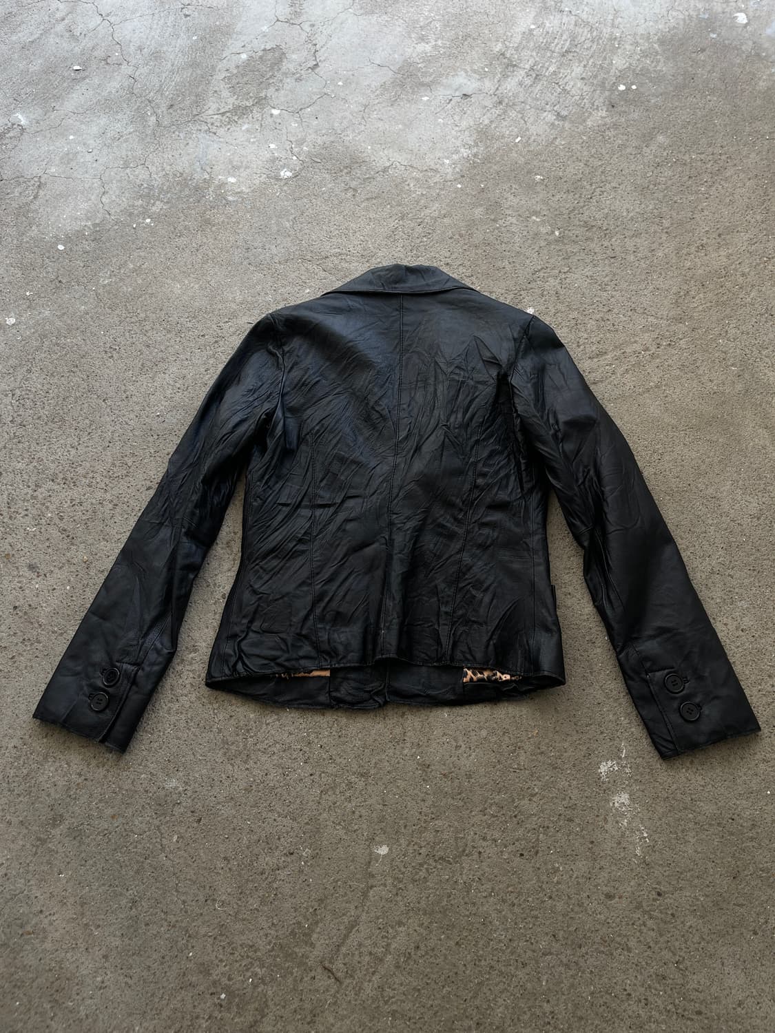 leopard lether slim jacket 상품이미지6