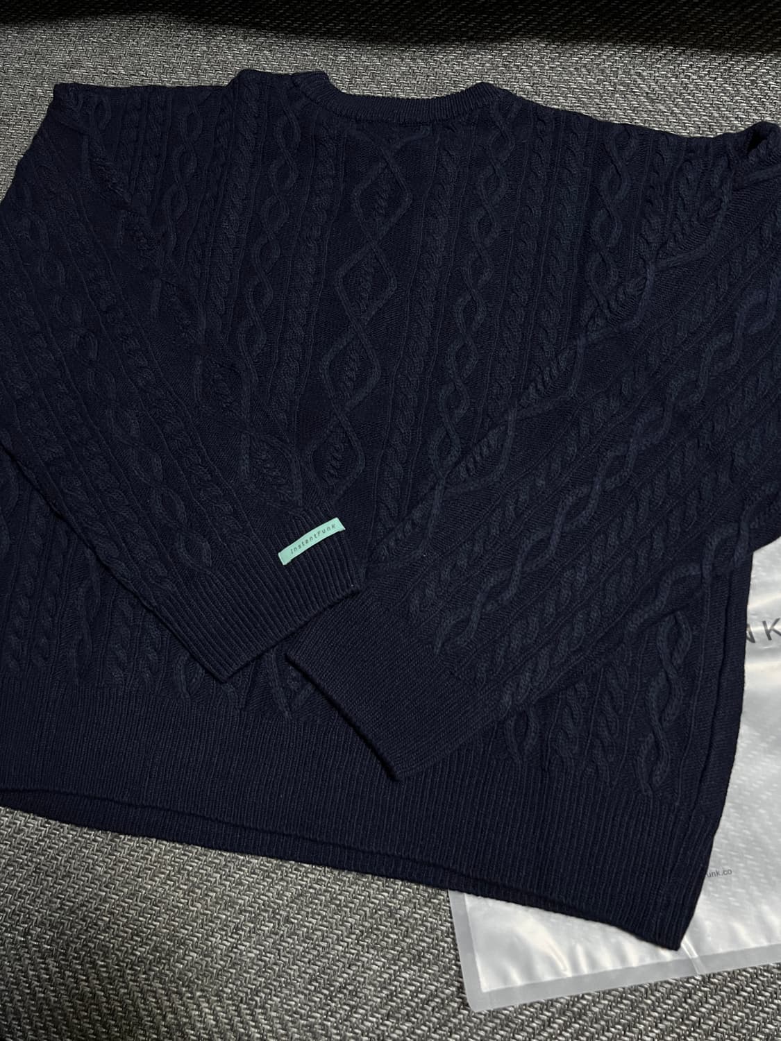 새상품/구할수없는/약30%저렴) 레터링케이블울니트 FREE/인스턴트펑크 상품이미지6