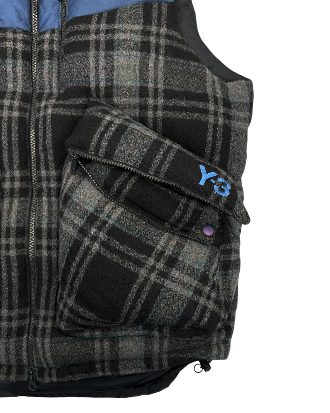 Y-3 체크 패턴 다운 베스트 상품이미지6