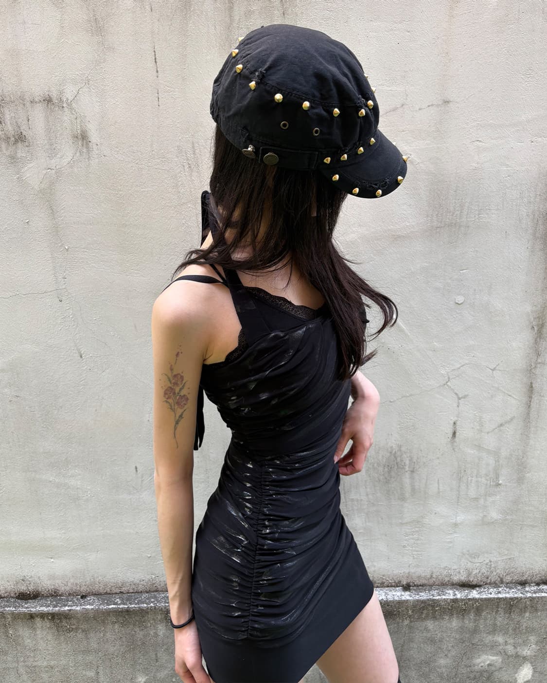 Dark Glam Ruched Halter Dress 상품이미지6