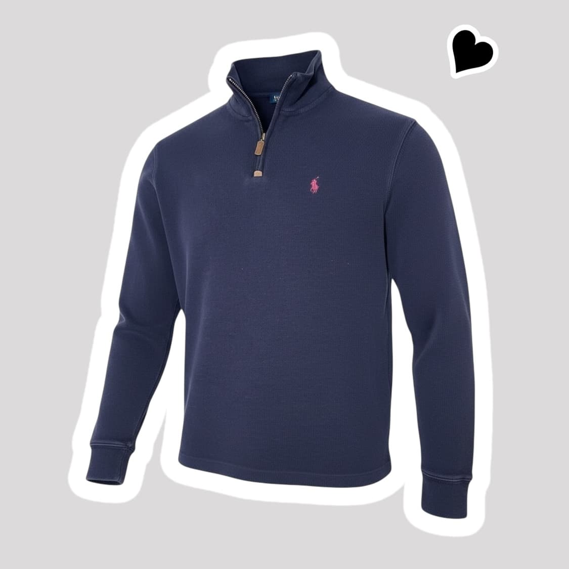 신형 폴로 랄프로렌 네이비 반집업니트 상품이미지1