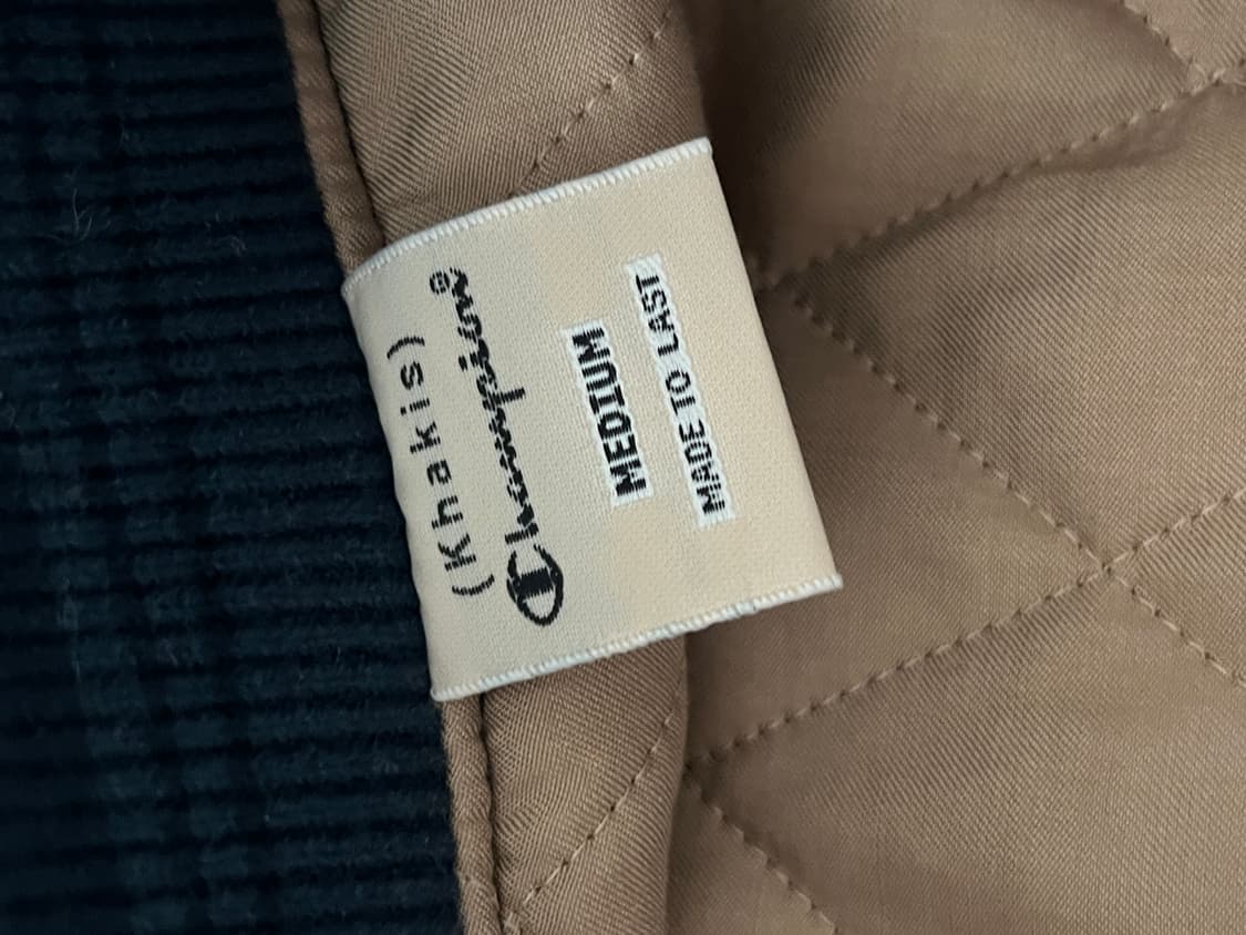 Khakis  x champion (카키스 챔피온) 바시티 M 팝니다 상품이미지4