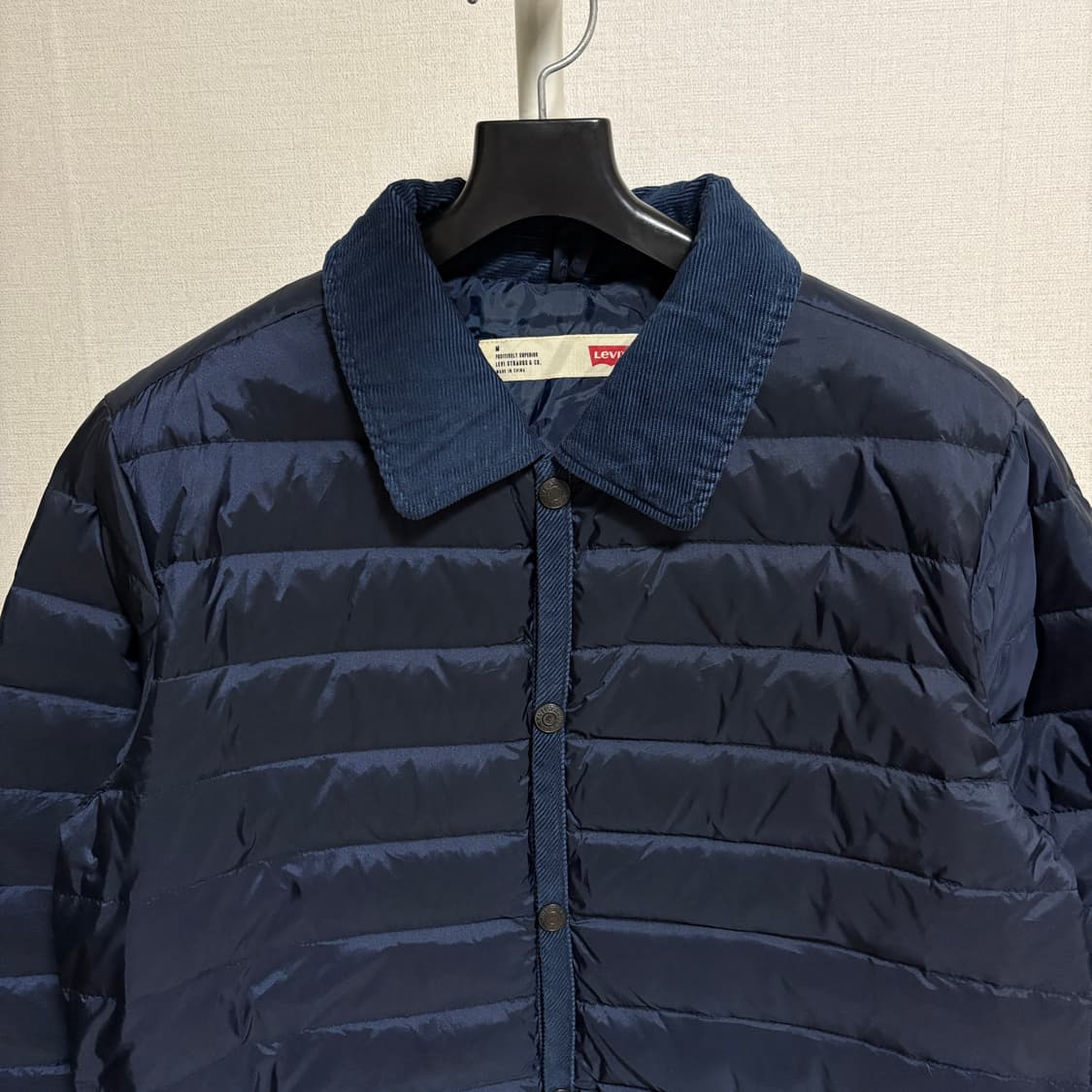 리바이스 덕다운 퀼팅 코듀로이 패딩 자켓 / 네이비, M 상품이미지2