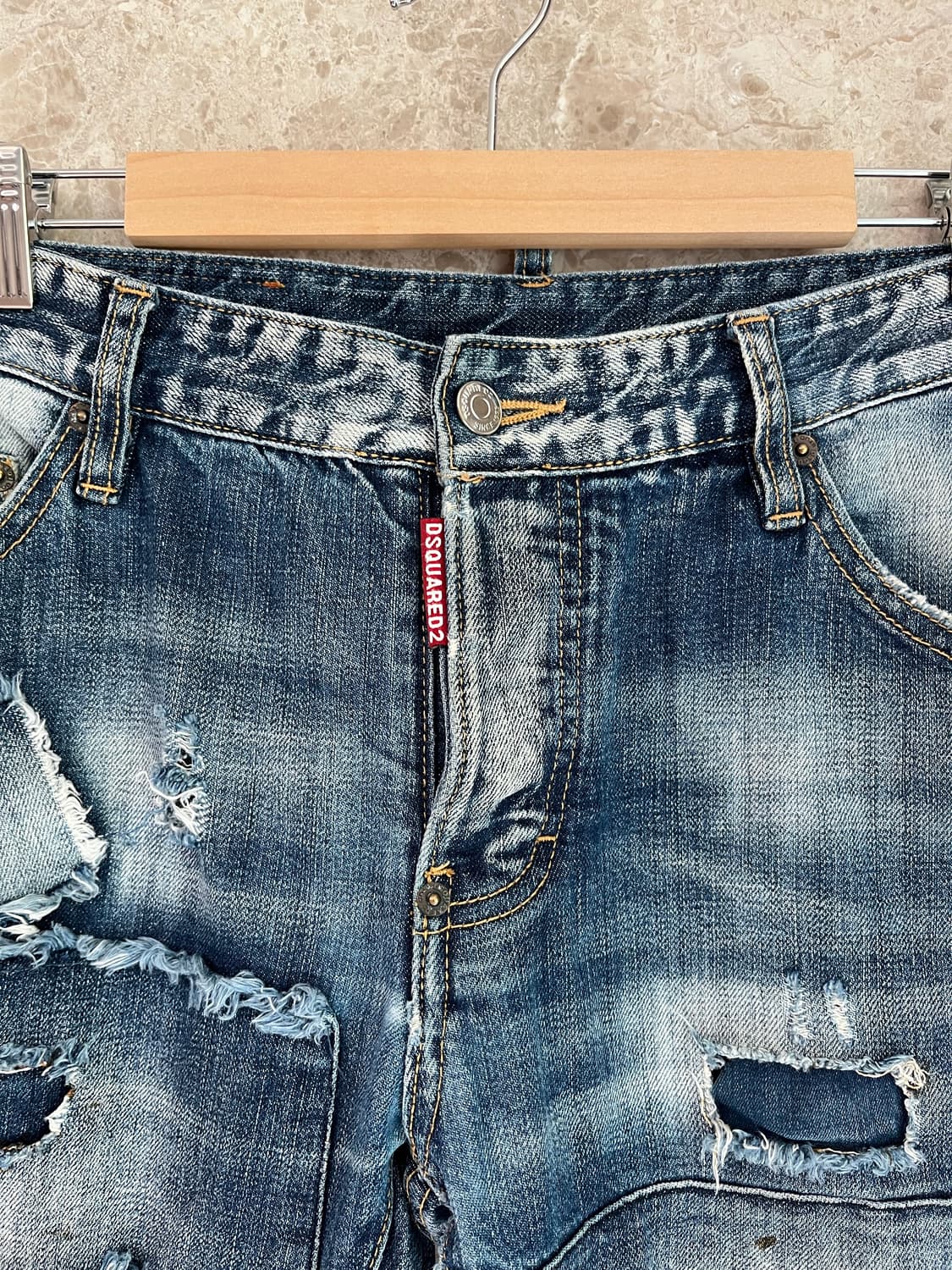 디스퀘어드2 패치 데미지 청바지 48(33~34인치) 정품 상품이미지2