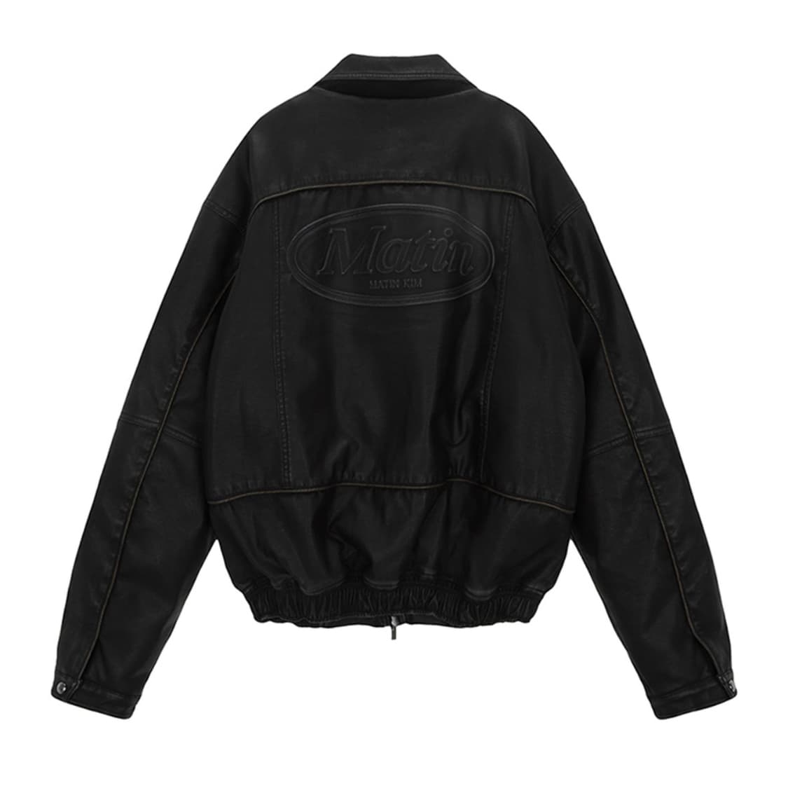 마뗑킴 레더 자켓 PIPING LEATHER BOMBER JUMPER 상품이미지2