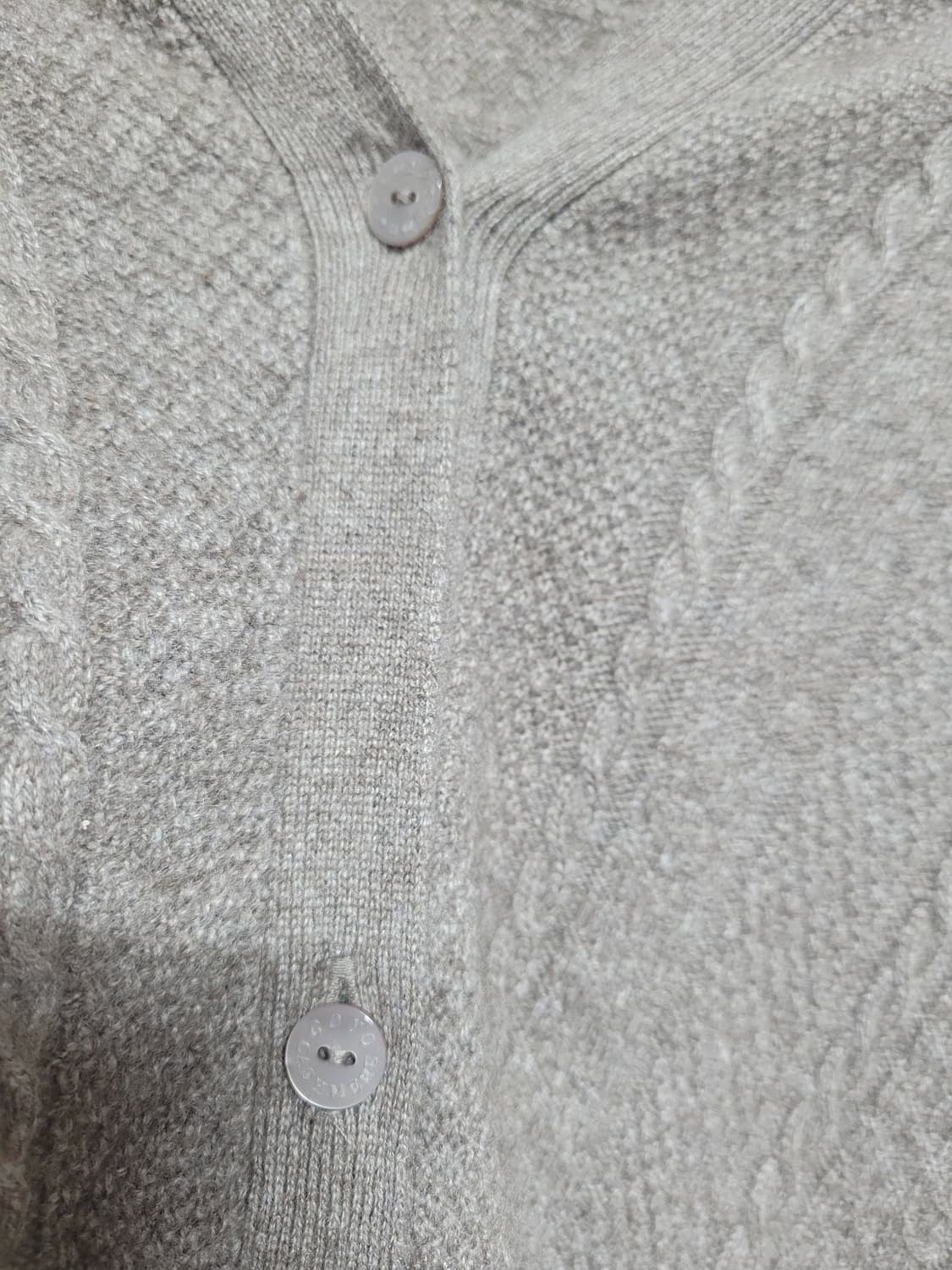 고요 캐시미어 100% 케이블 버튼 빅 숄 상품이미지6