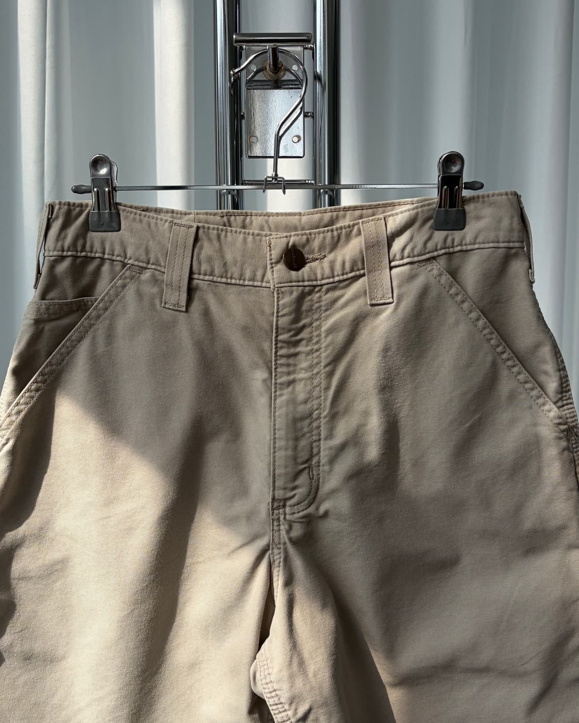 [28인치]칼하트 B144 TAN 워크 숏 팬츠 상품이미지3