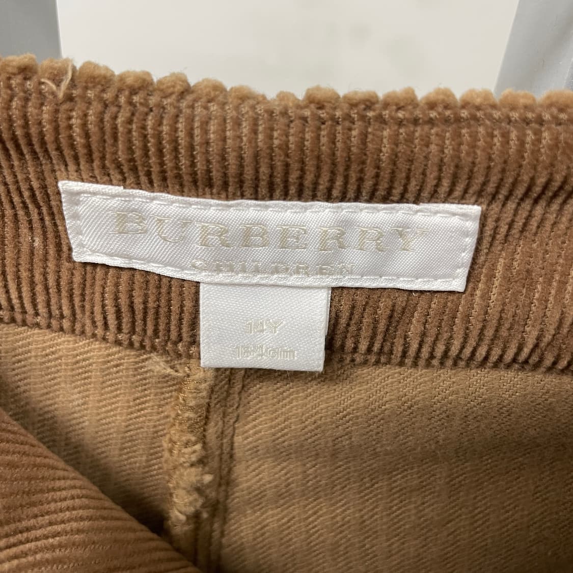 버버리 코듀로이 팬츠 브라운 14Y(W) 상품이미지6