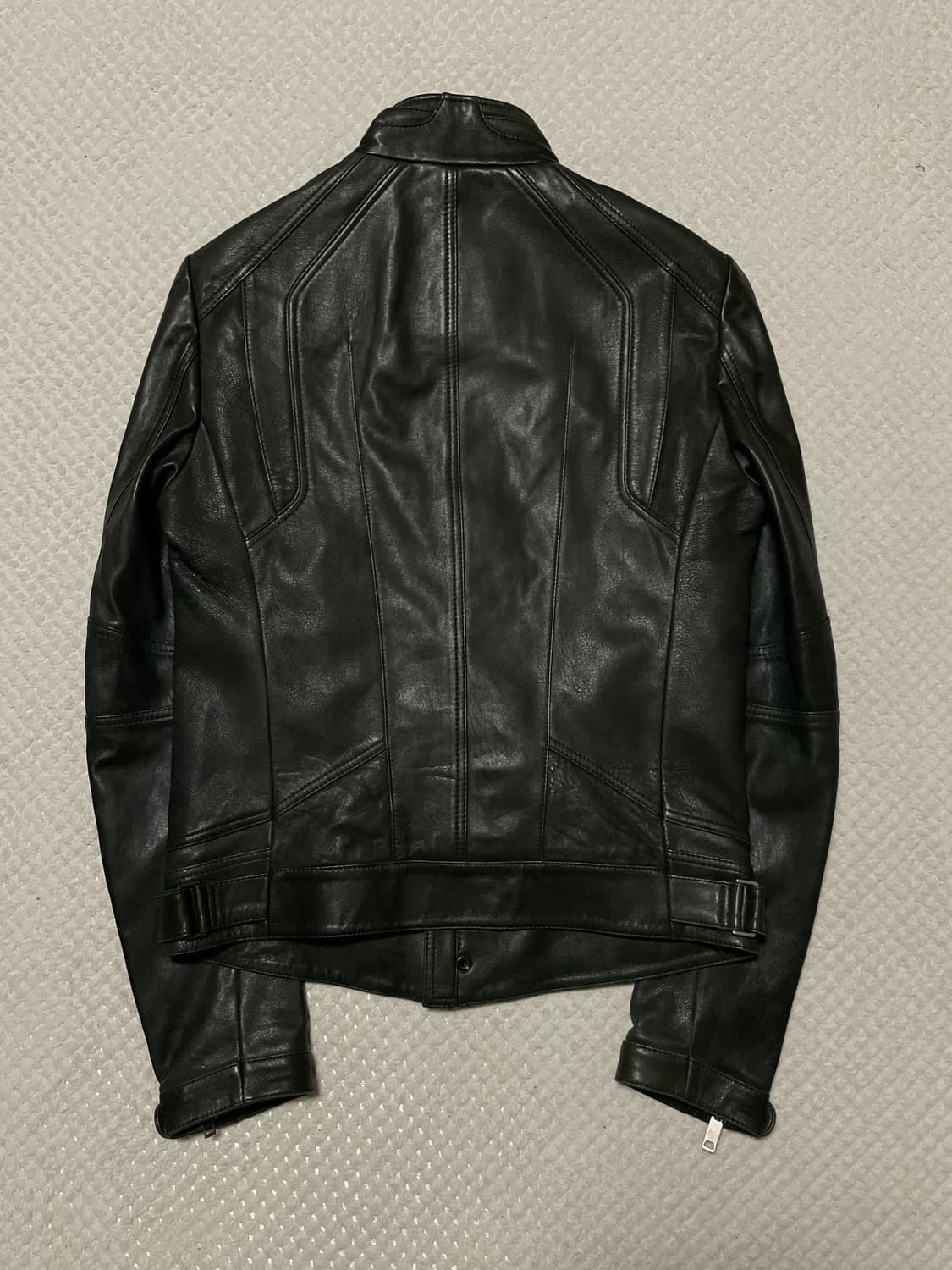 SYSTEM HOMME 시스템옴므 웨스턴 무드 램스킨 양가죽 절개 레더 상품이미지2