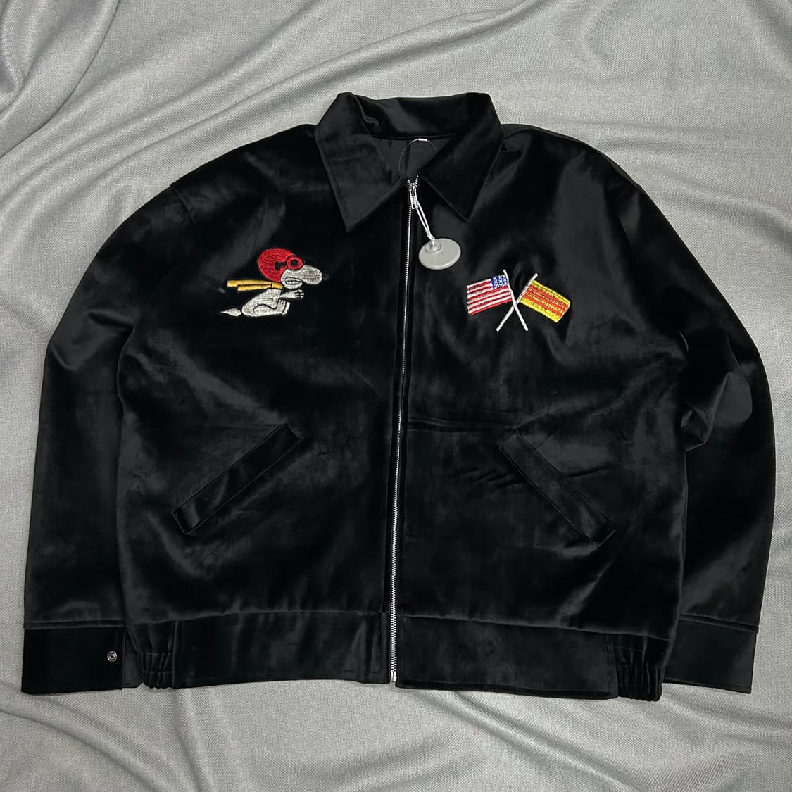 Vintage Snoopy Embroidery Velvet Jacket 상품이미지3