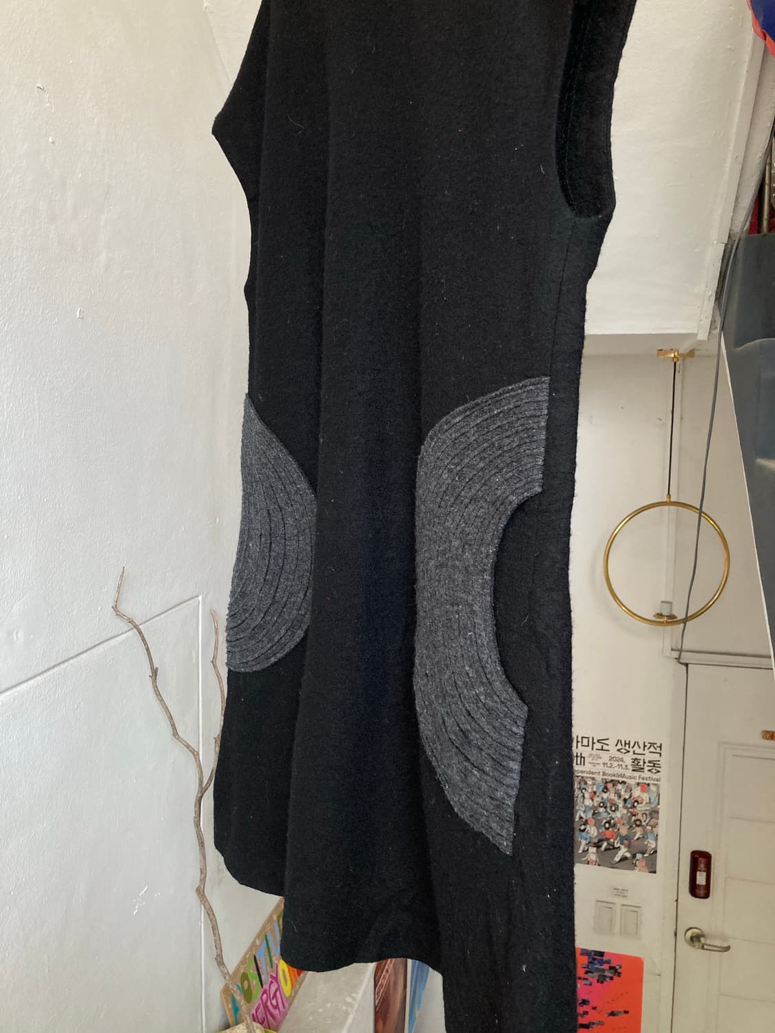 에스닉 블랙 니트 원피스 상품이미지3