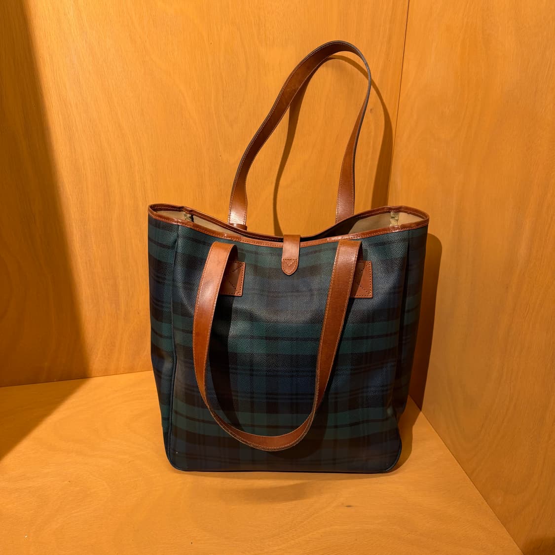 폴로랄프로렌 블랙와치 레더 토트백 상품이미지4