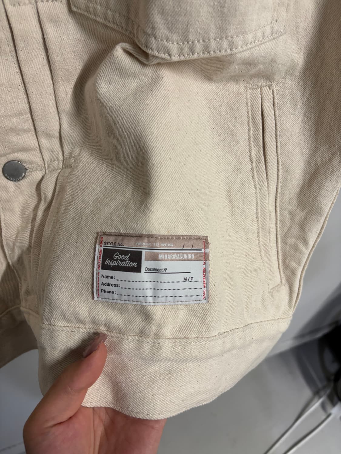 MIHARA YASUHIRO x GU trucker jacket ivor 상품이미지9