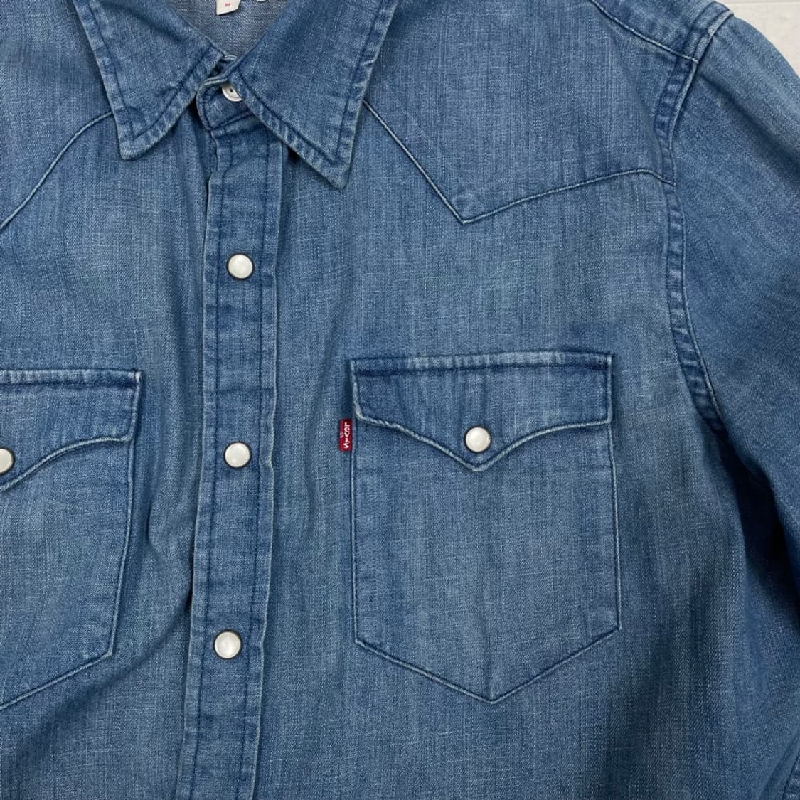 리바이스 Levi’s 라이트데님 웨스턴 스냅버튼 셔츠 M 상품이미지5