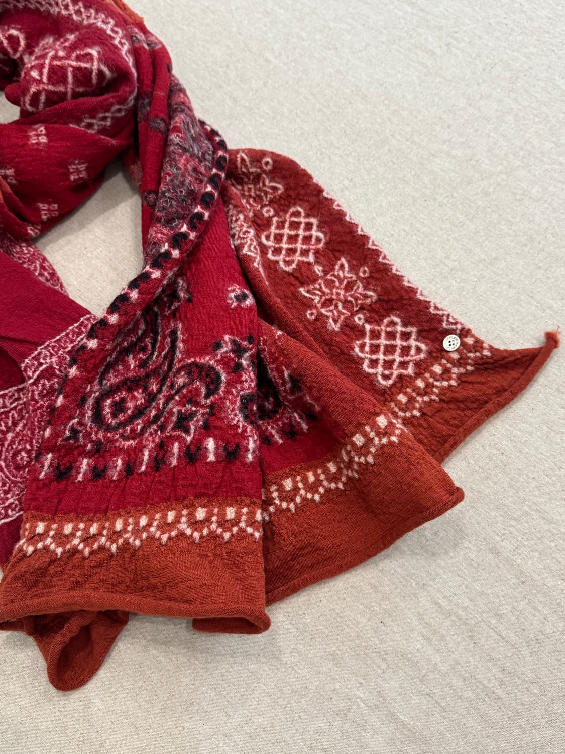 캐피탈 패치워크 반다나 축융울 머플러 상품이미지4