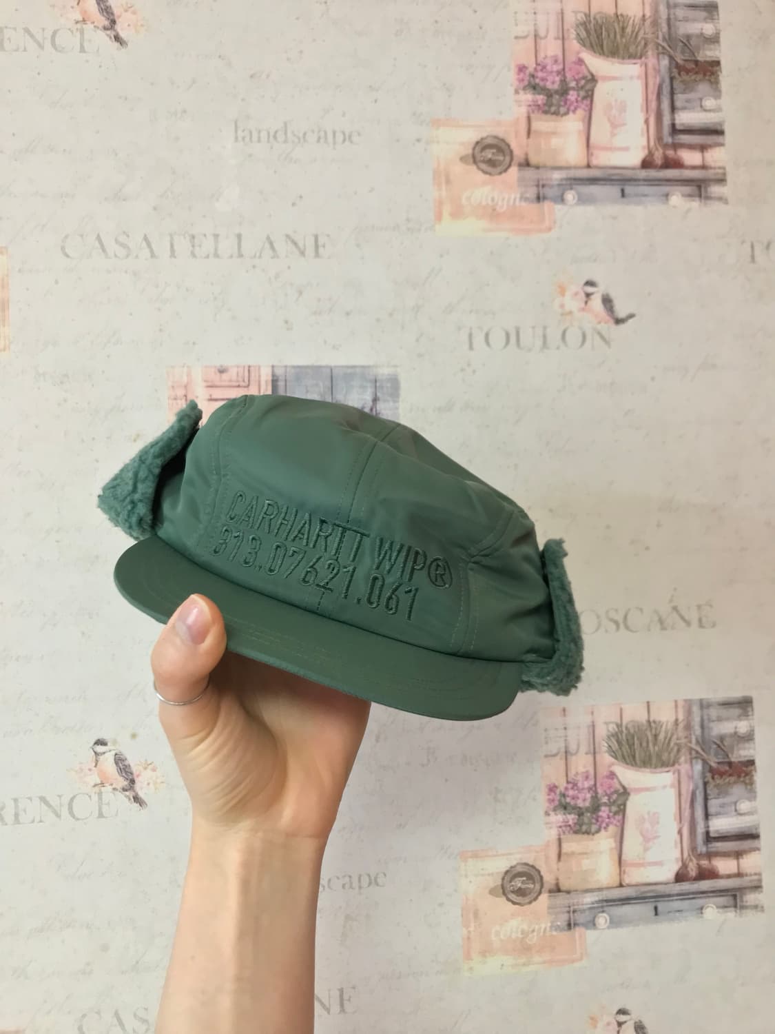 칼하트 WIP 올텐 이어 가드 캡 덕 그린 상품이미지9