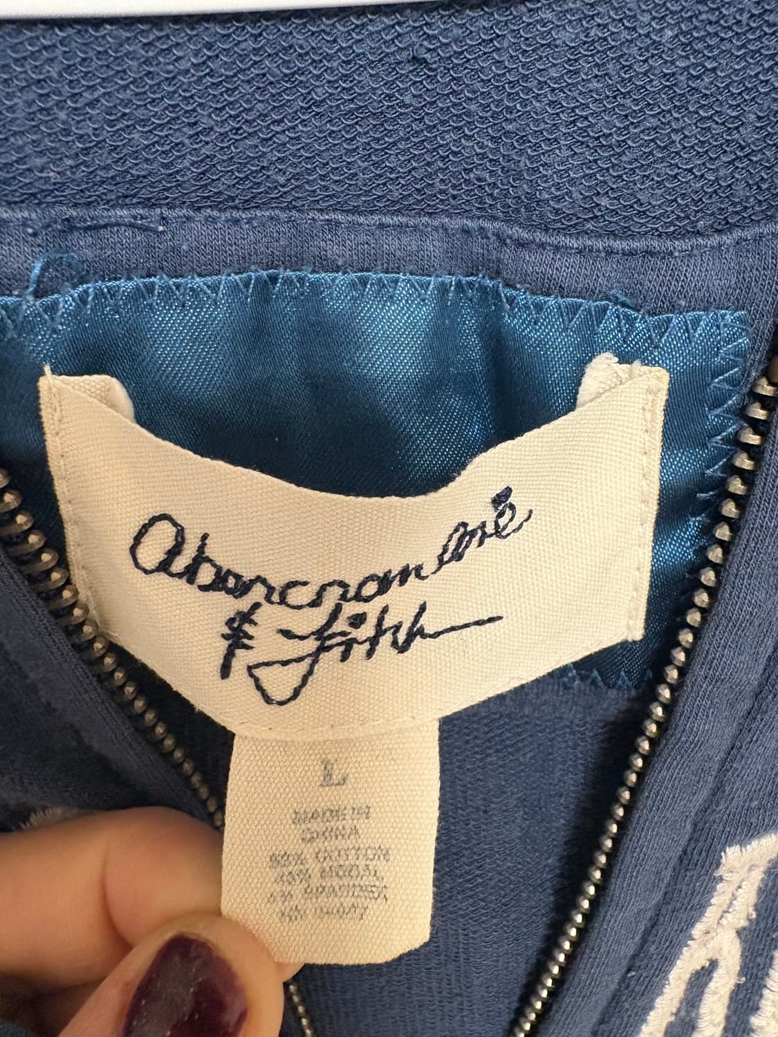 아베크롬비 후드집업 네이비 L 상품이미지4