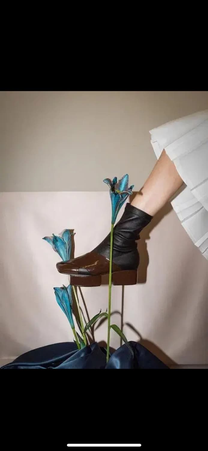 플랫아파트먼트 squared toe platform sock boots 상품이미지6