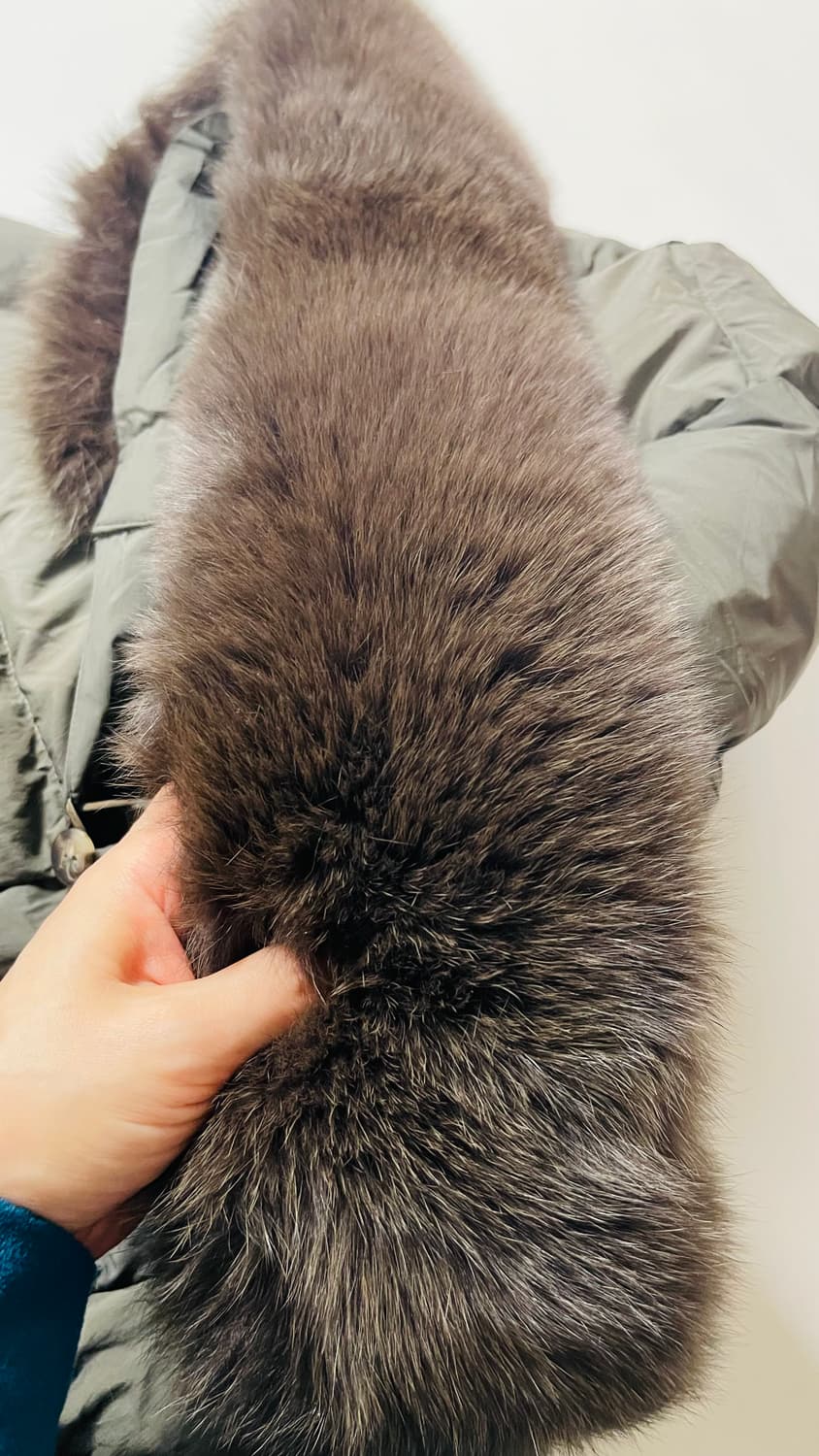 새상품)데코DECO 풍성한 천연폭스 구스다운 롱 패딩 코트 정가160만 상품이미지9