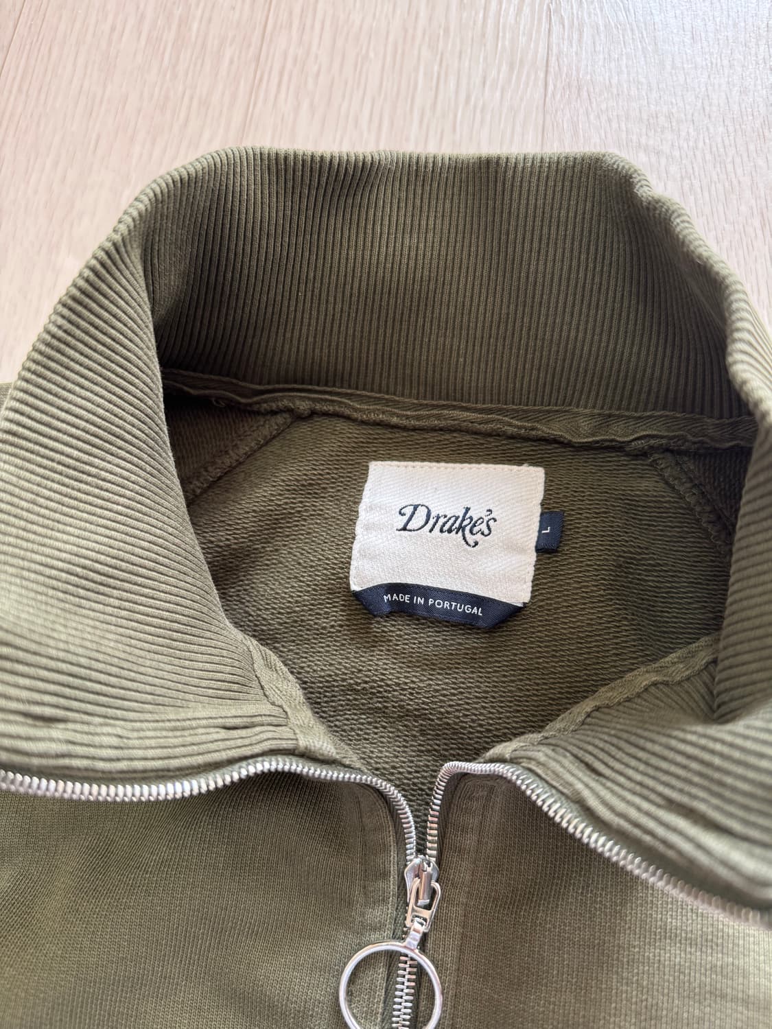 드레익스 쿼터집 포켓 맨투맨 올리브 L 상품이미지3