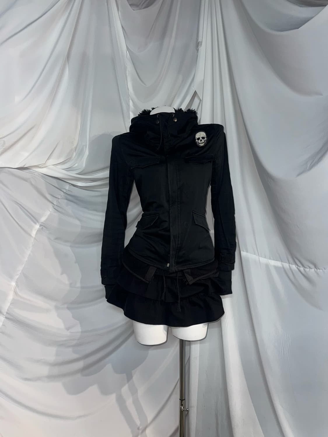 미사깔 무채색 데일리 해골 펑투케 코디세트 상품이미지9