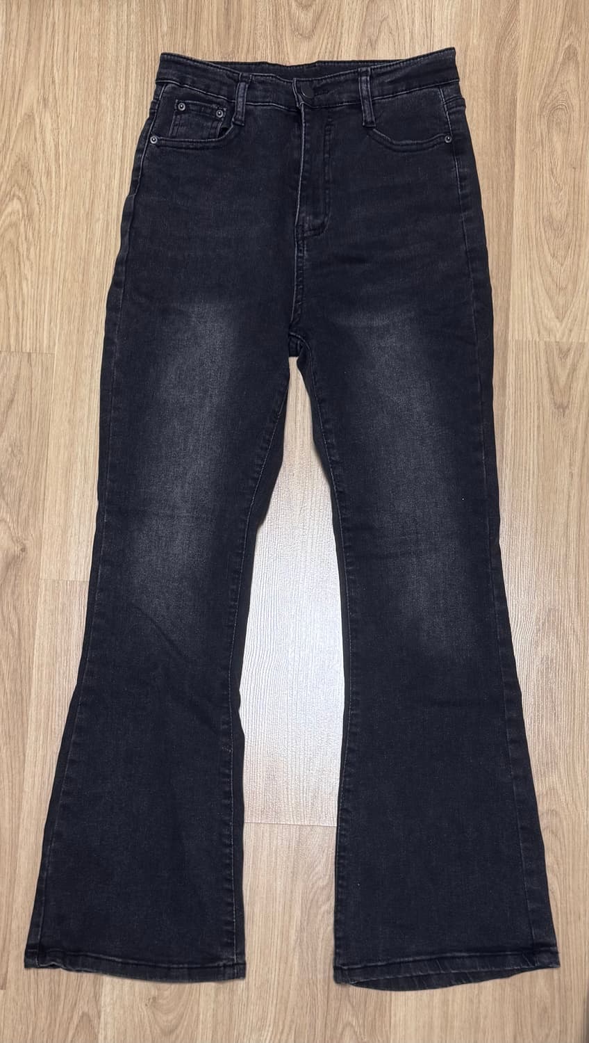 피깁 부츠컷 데님팬츠 블랙 흑청 상품이미지3