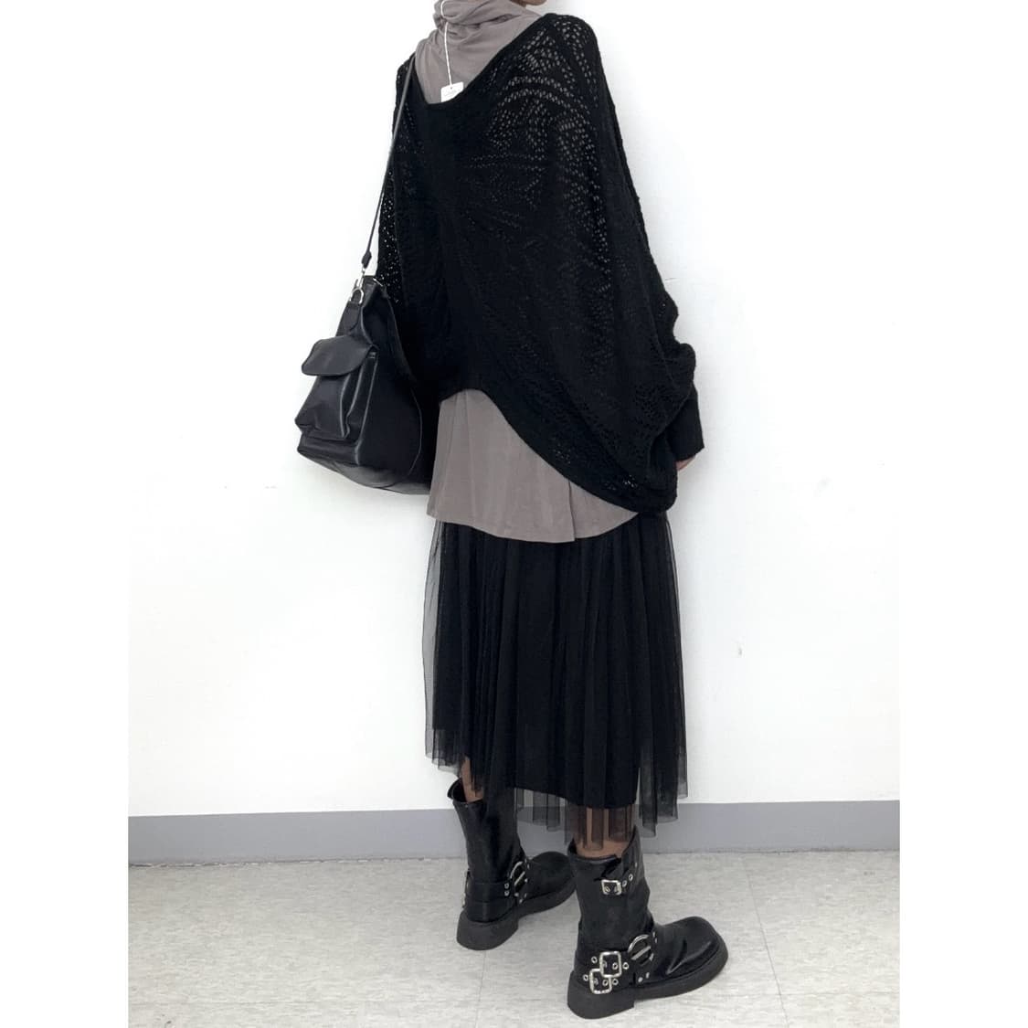 빈티지 블랙 샤 스커트 상품이미지2