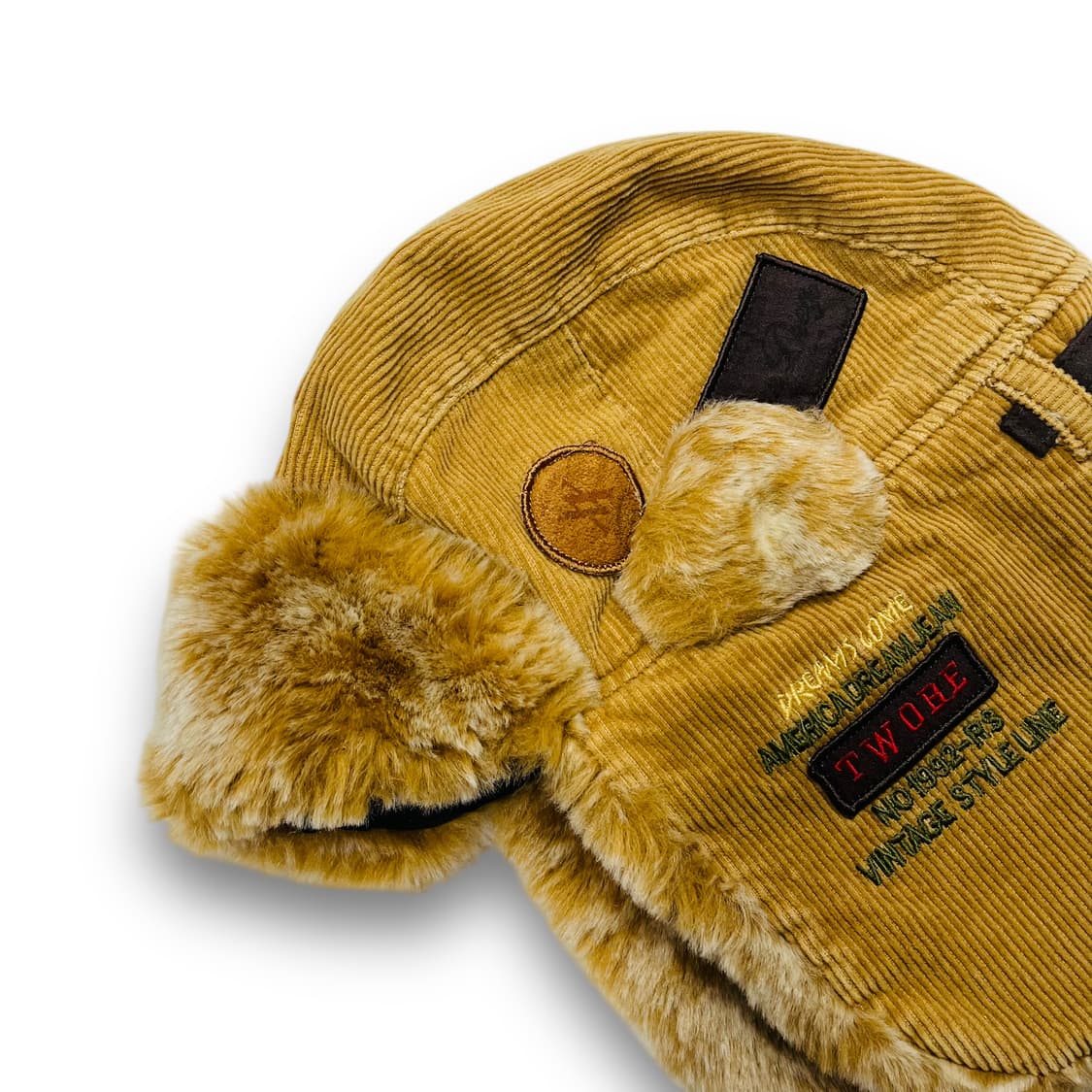 Twore 빈티지 에어포스 코듀로이 트루퍼 햇 상품이미지2