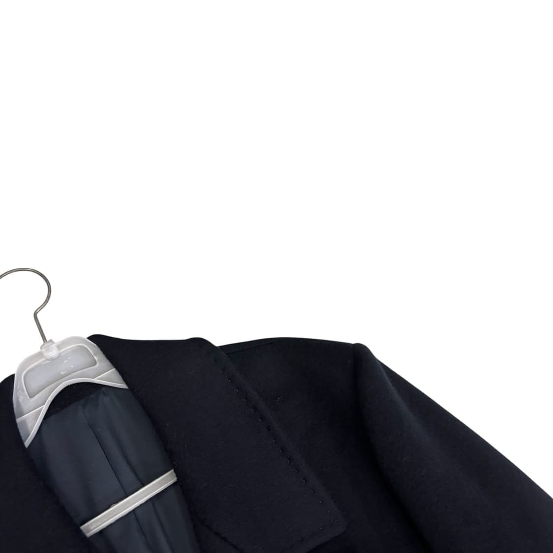 유어네임히얼 네이비 울 100 더블 코트 상품이미지3