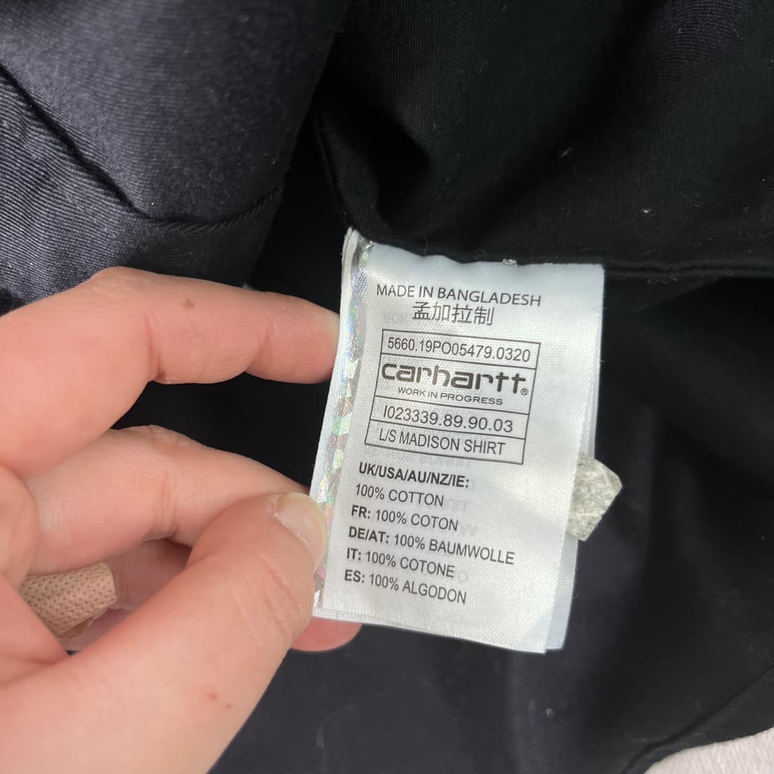 105 칼하트 wip 신형 메디슨 워크 왁스 셔츠 상품이미지5