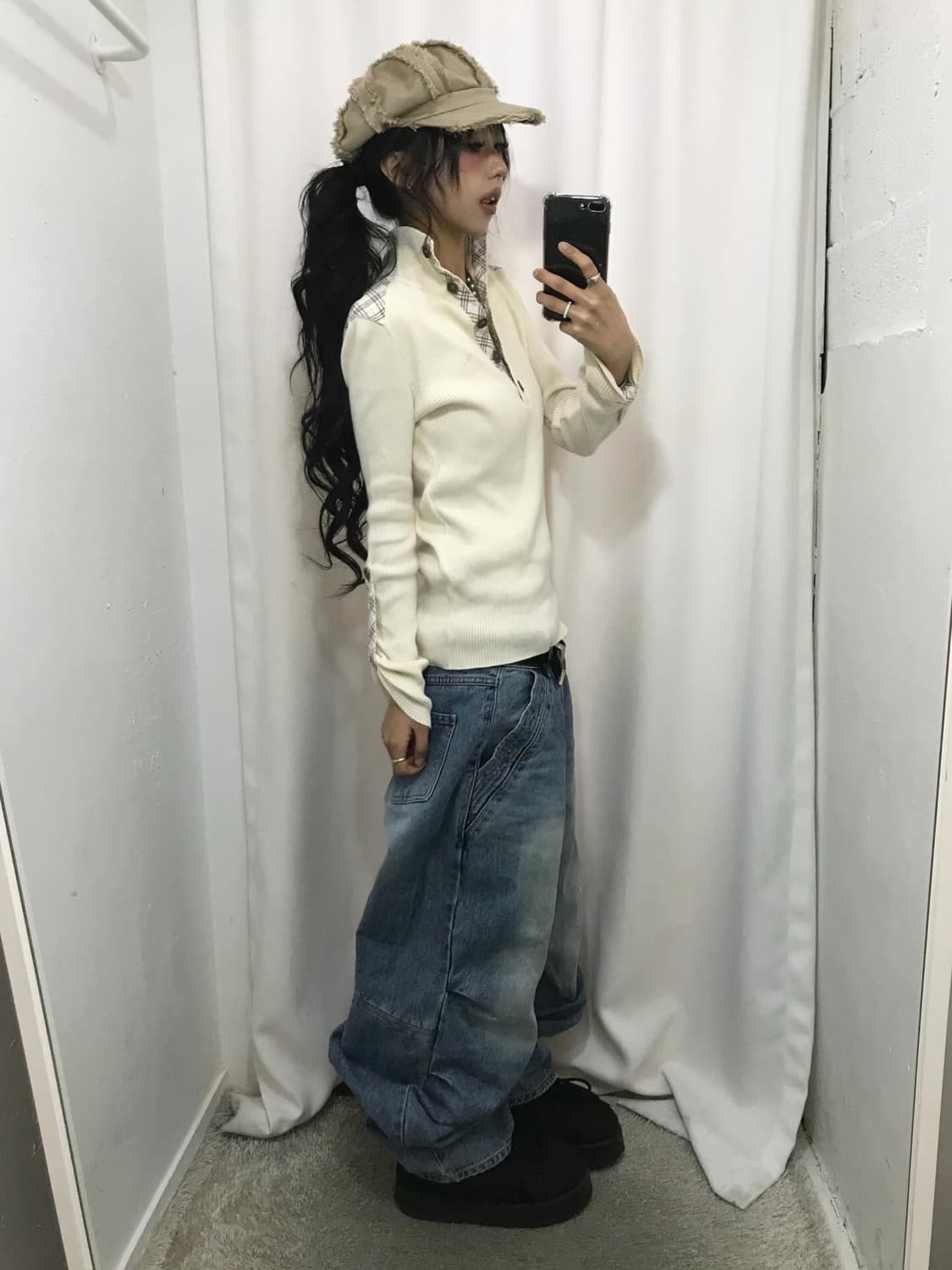 Burberry Check Pattern Knit 상품이미지3