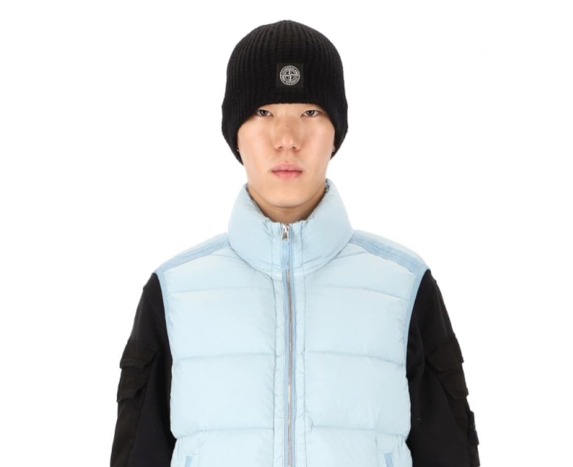 스톤아일랜드 23fw 와플니트 비니 블랙 상품이미지4