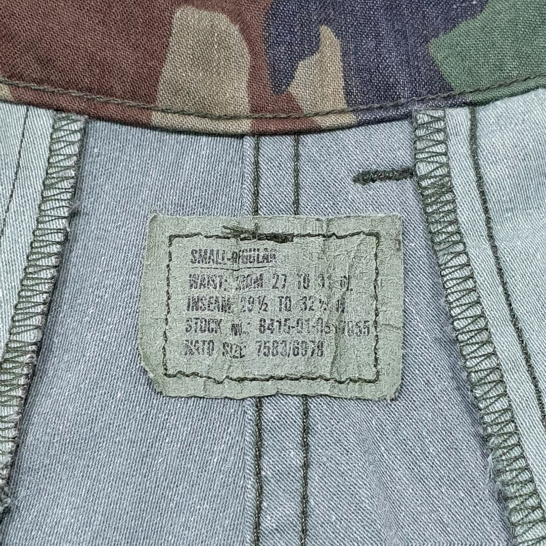 오리지널 미군 m65 팬츠 우드랜드 카모 S/R (28~31) 상품이미지7