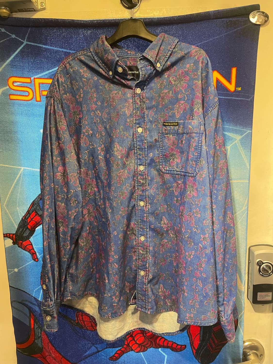 디스이즈네버댓 플라워 셔츠 블루L 상품이미지1