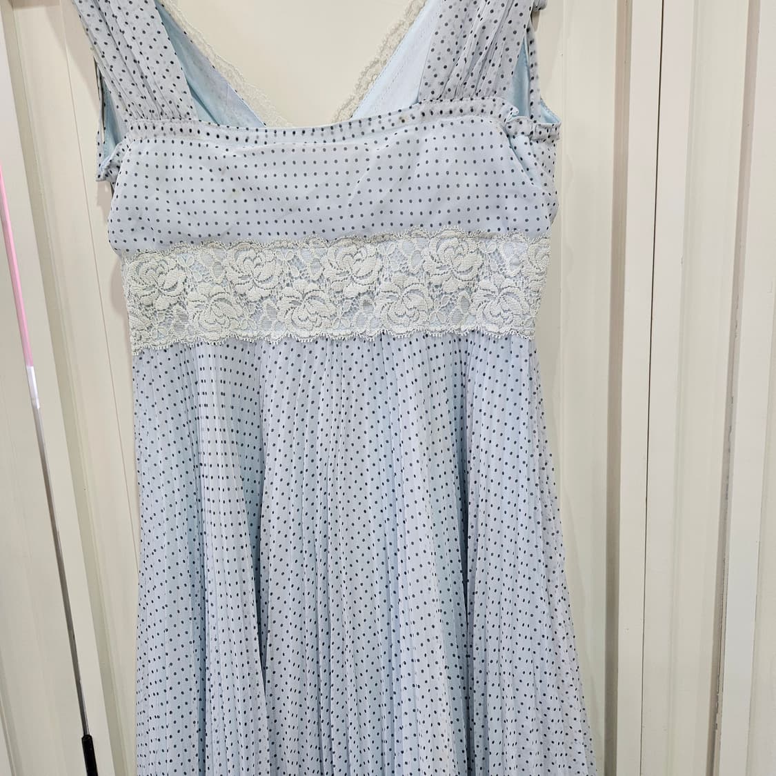 도트 쉬폰 레이스 원피스 상품이미지5