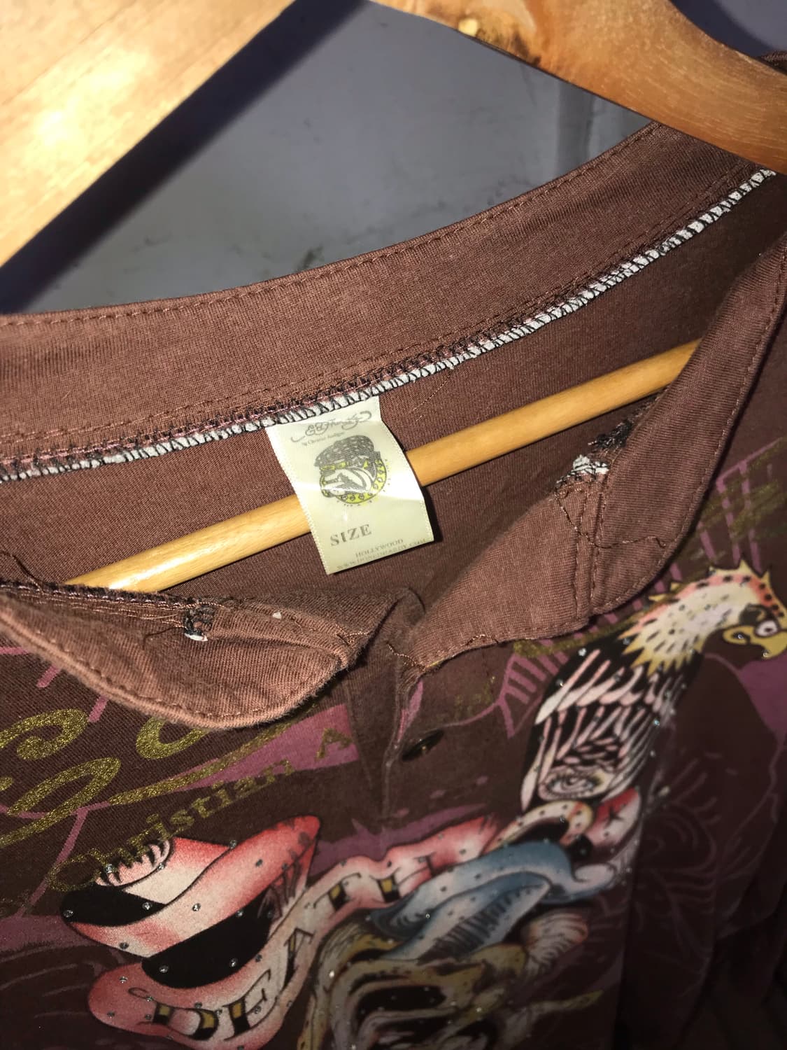 Ed Hardy Burgundy Long Sleeve 상품이미지3