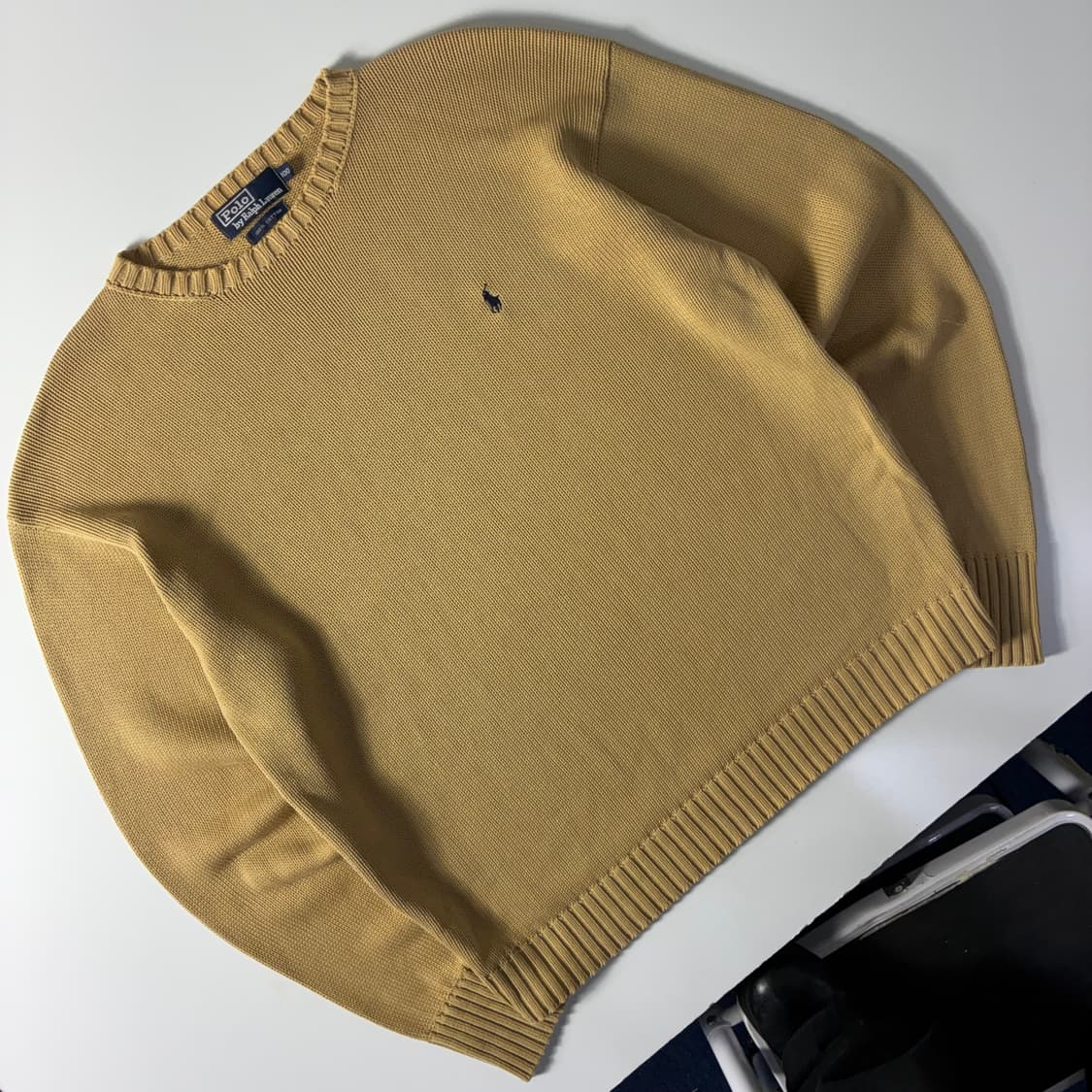 Polo  폴로 랄프로렌 자수 헤비코튼 베이지 니트  상품이미지2