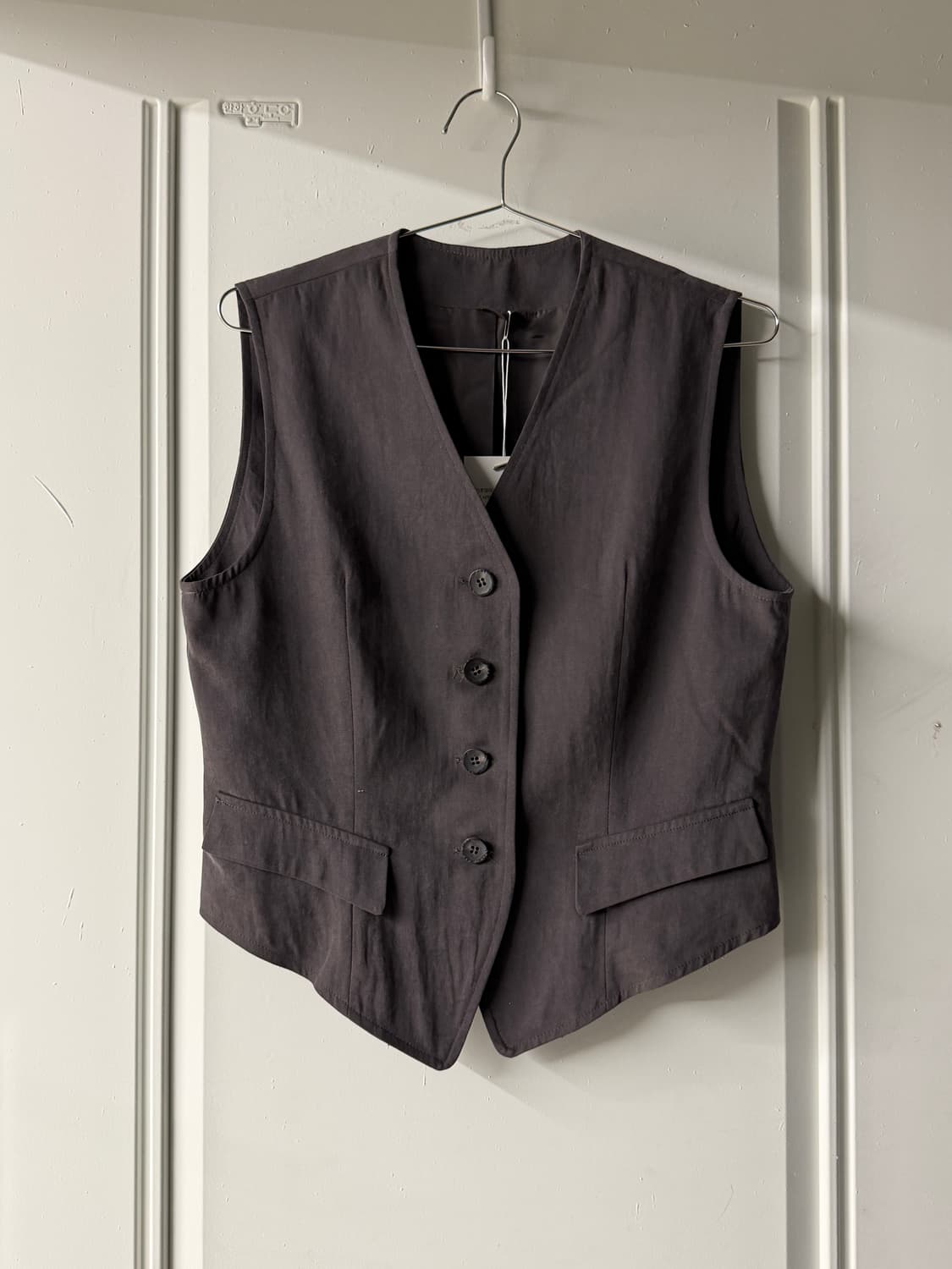 일본빈티지 차콜그레이 베스트  상품이미지4