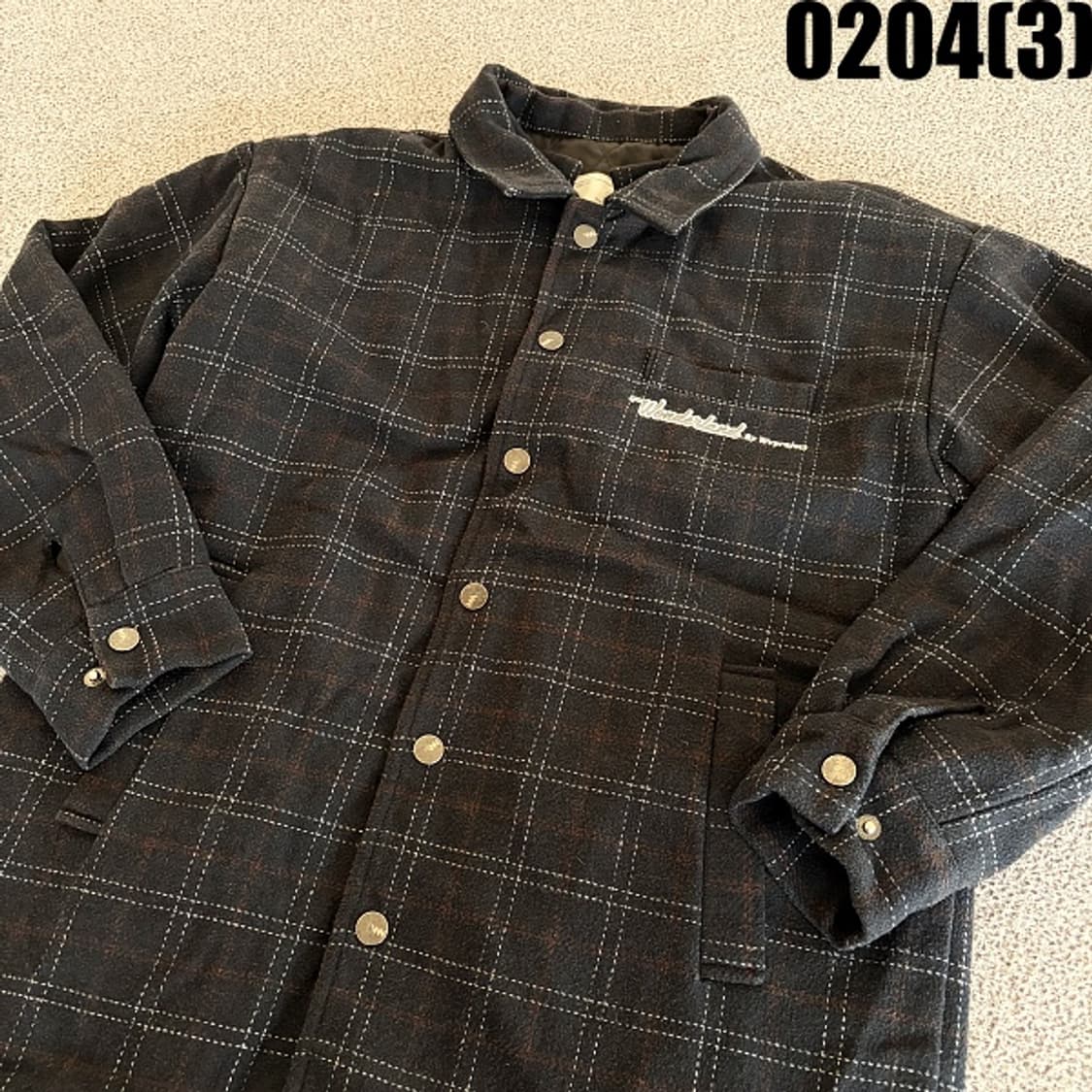 [M] WV프로젝트 체크패턴 오버핏 누빔 셔츠 자켓 0204(3) 상품이미지2