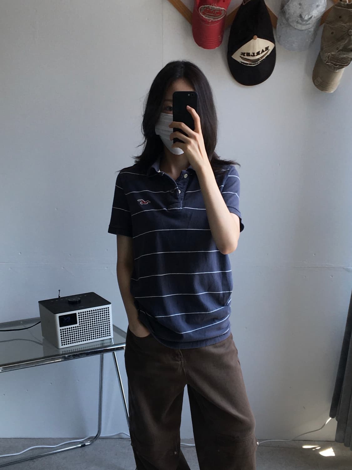 홀리스터 스트라이프 카라 반팔티셔츠 상품이미지2