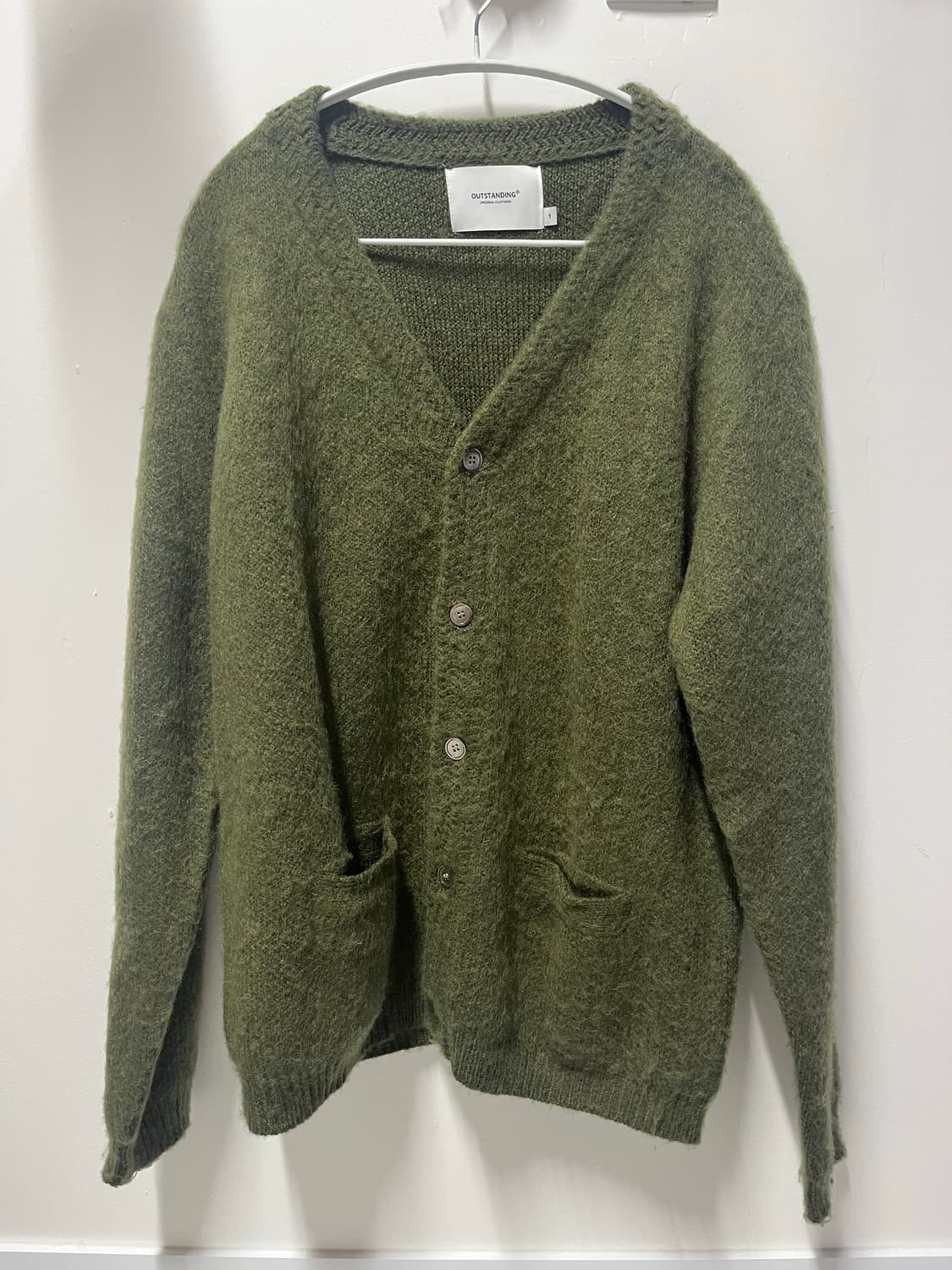 아웃스탠딩 MOHAIR CARDIGAN_OLIVE 상품이미지2