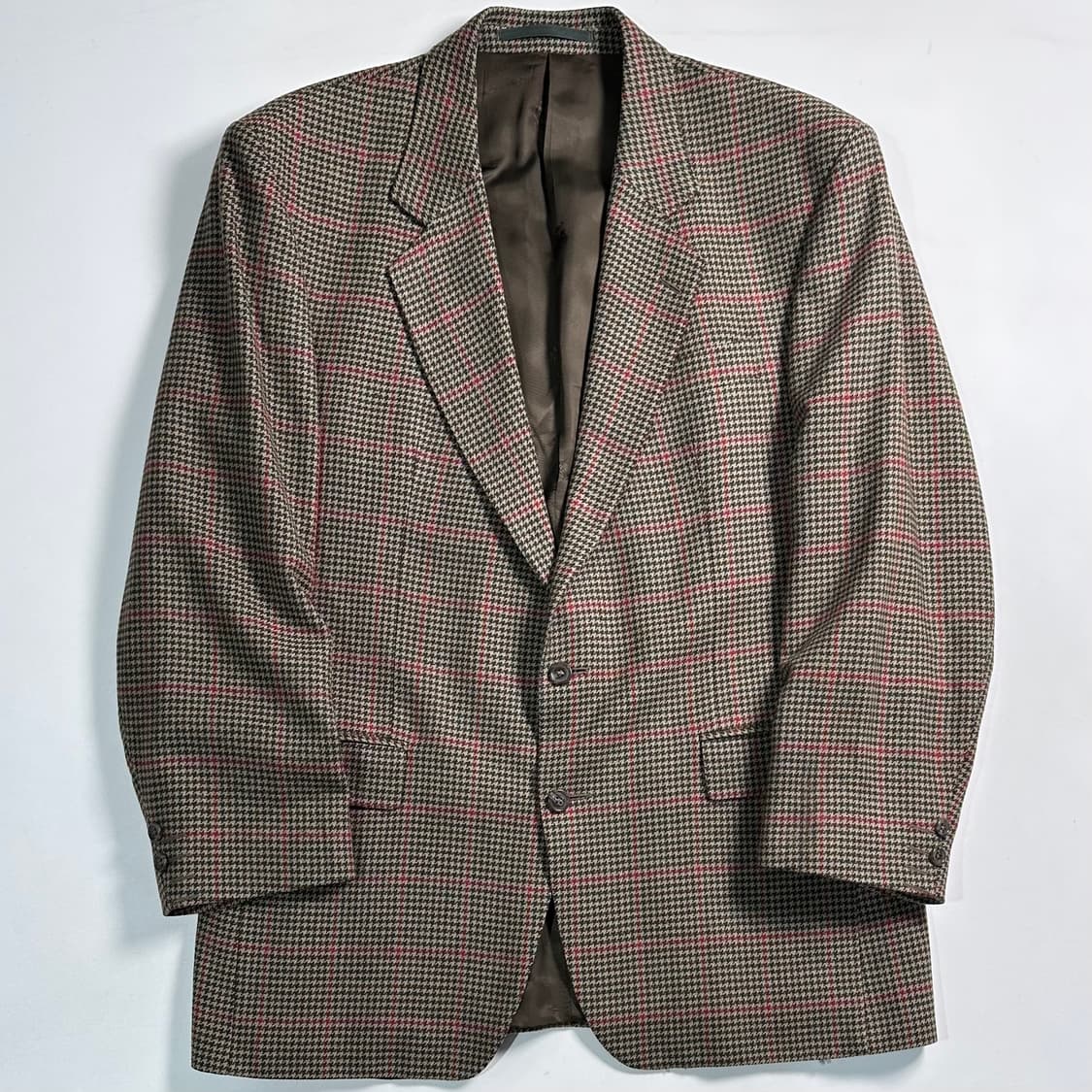 90s 버버리 건클럽체크 울 블레이저 자켓 상품이미지1