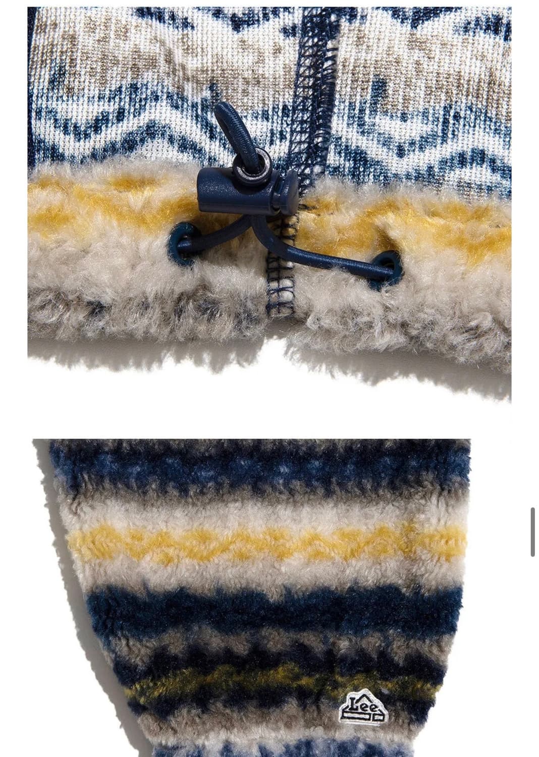 XL) lee 리 패턴 플리스 후리스 자켓 스트라이프 상품이미지4