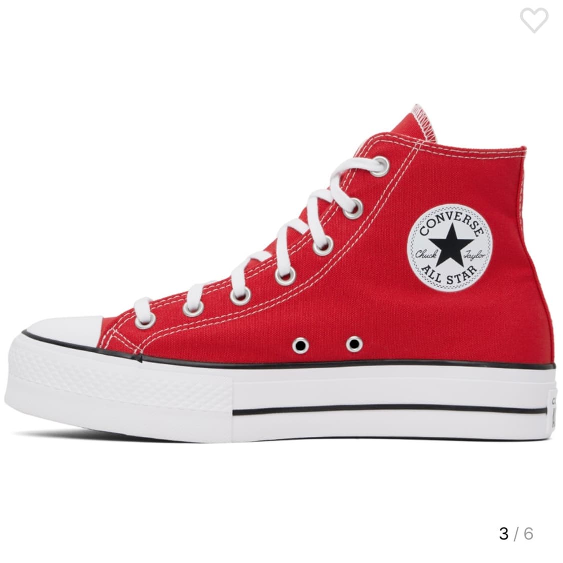 컨버스 키높이 리프트 하이 레드 상품이미지2