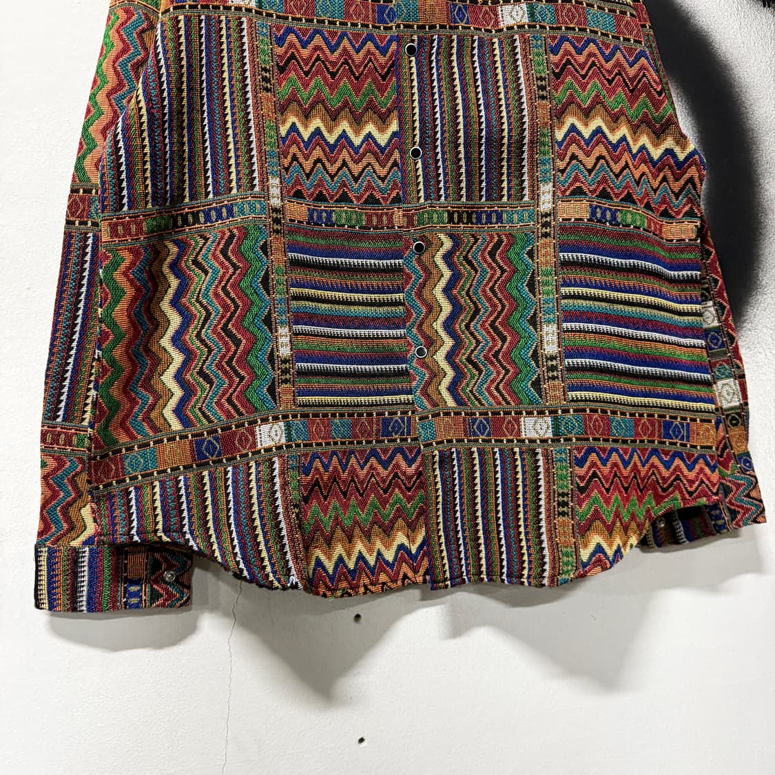VTG 빈티지 에스닉 패치 워크 풀 패턴 긴팔 셔츠 자켓 상품이미지4