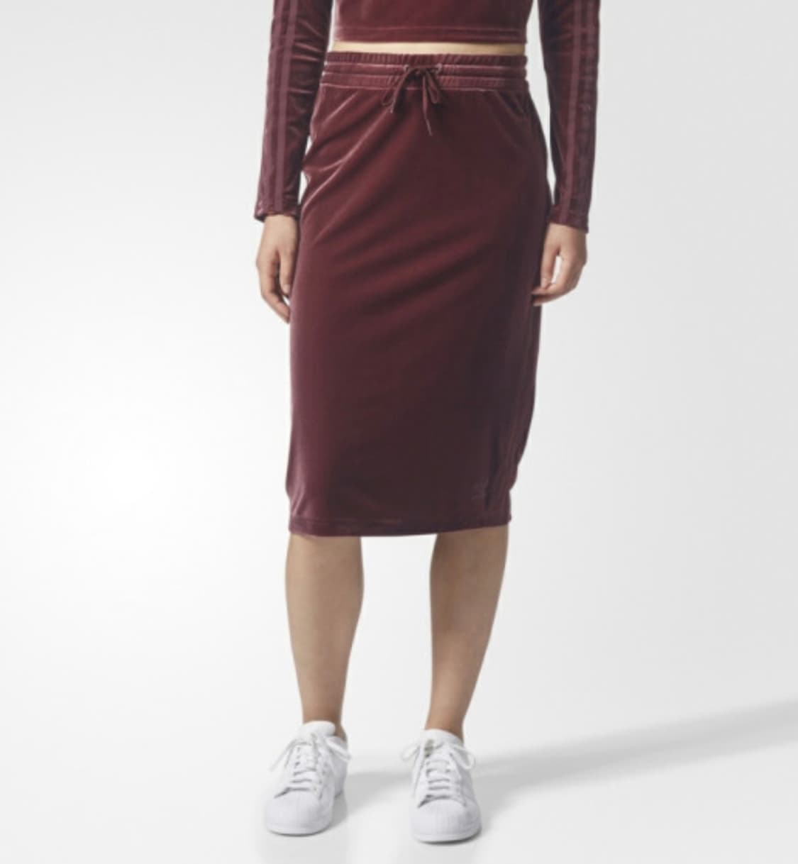 아디다스 벨벳 크롭티 스커트 투피스세트 85 상품이미지7