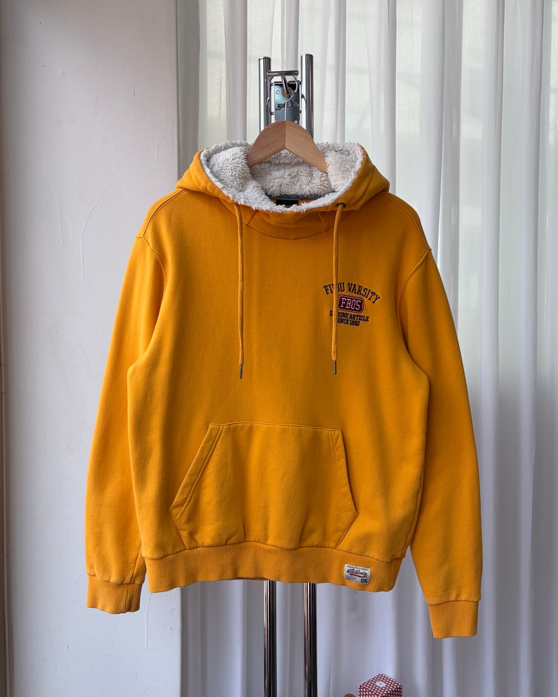 [L]후부 FUBU 하이넥 바시티 쉐르파 후드티 상품이미지4