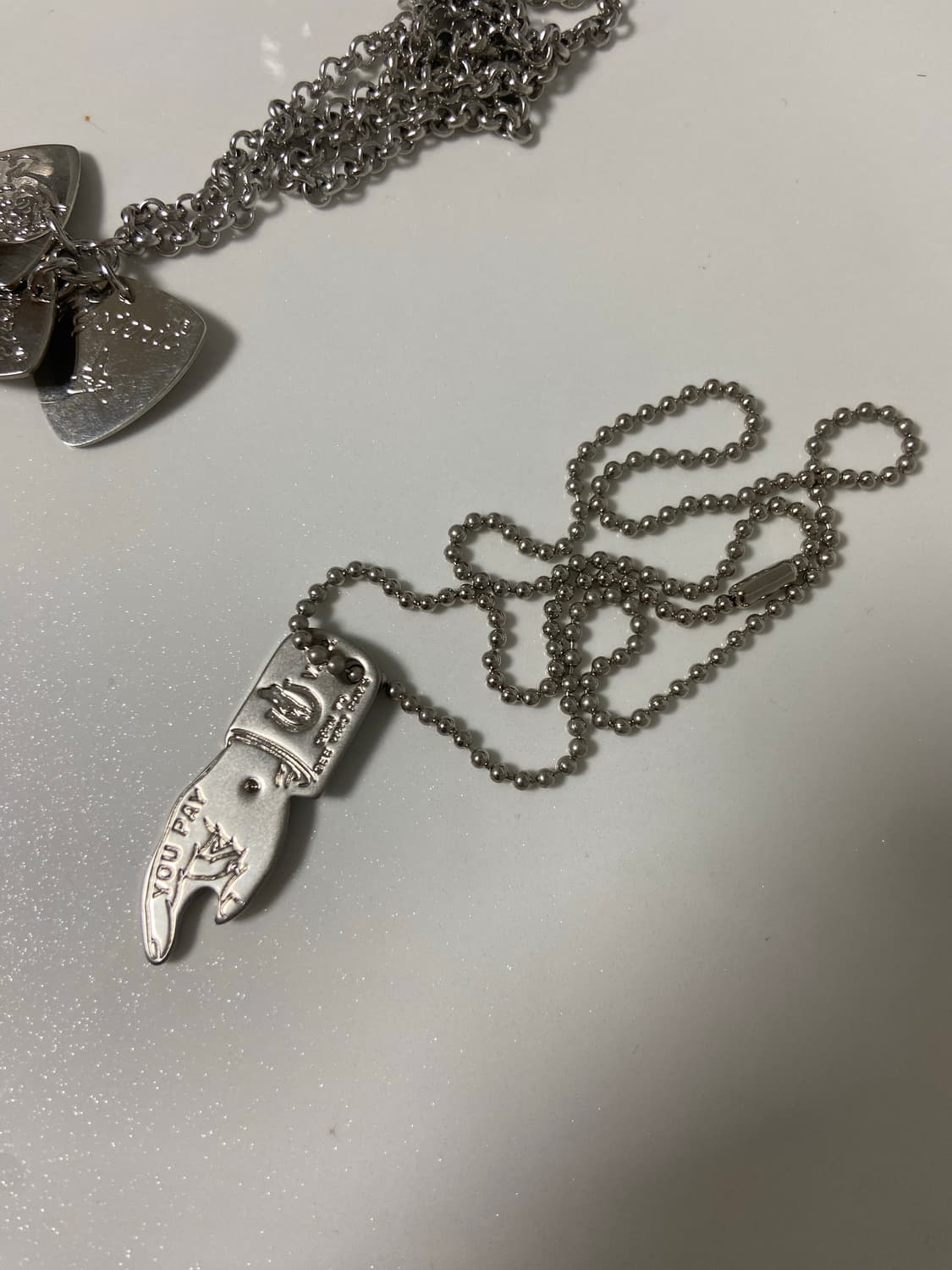 히스테릭 글래머 유 페이 네클리스 실버 상품이미지2