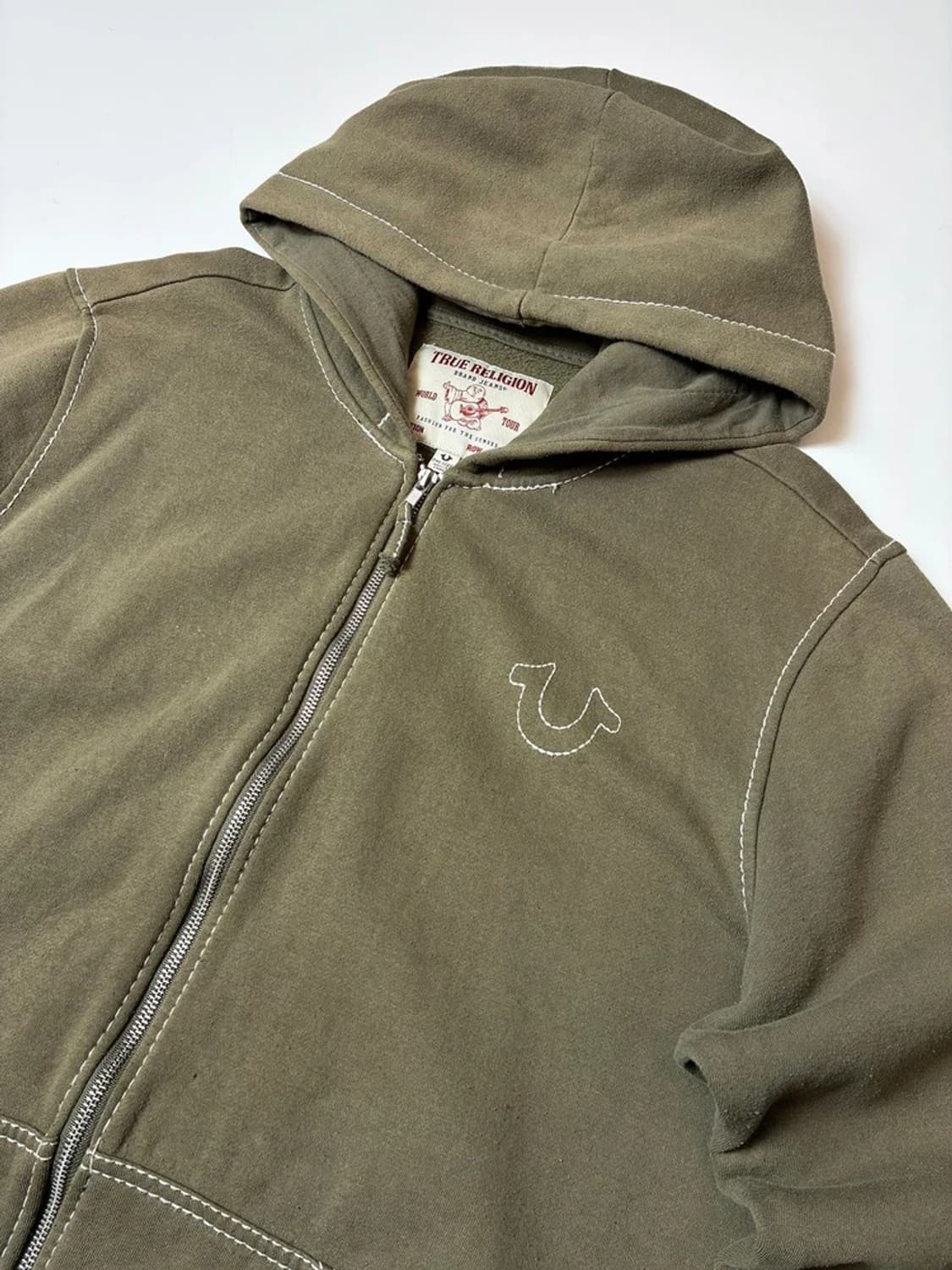 트루릴리젼 00's 밀레니엄 스티치 백 로고 후드 집업 PN8891 상품이미지2