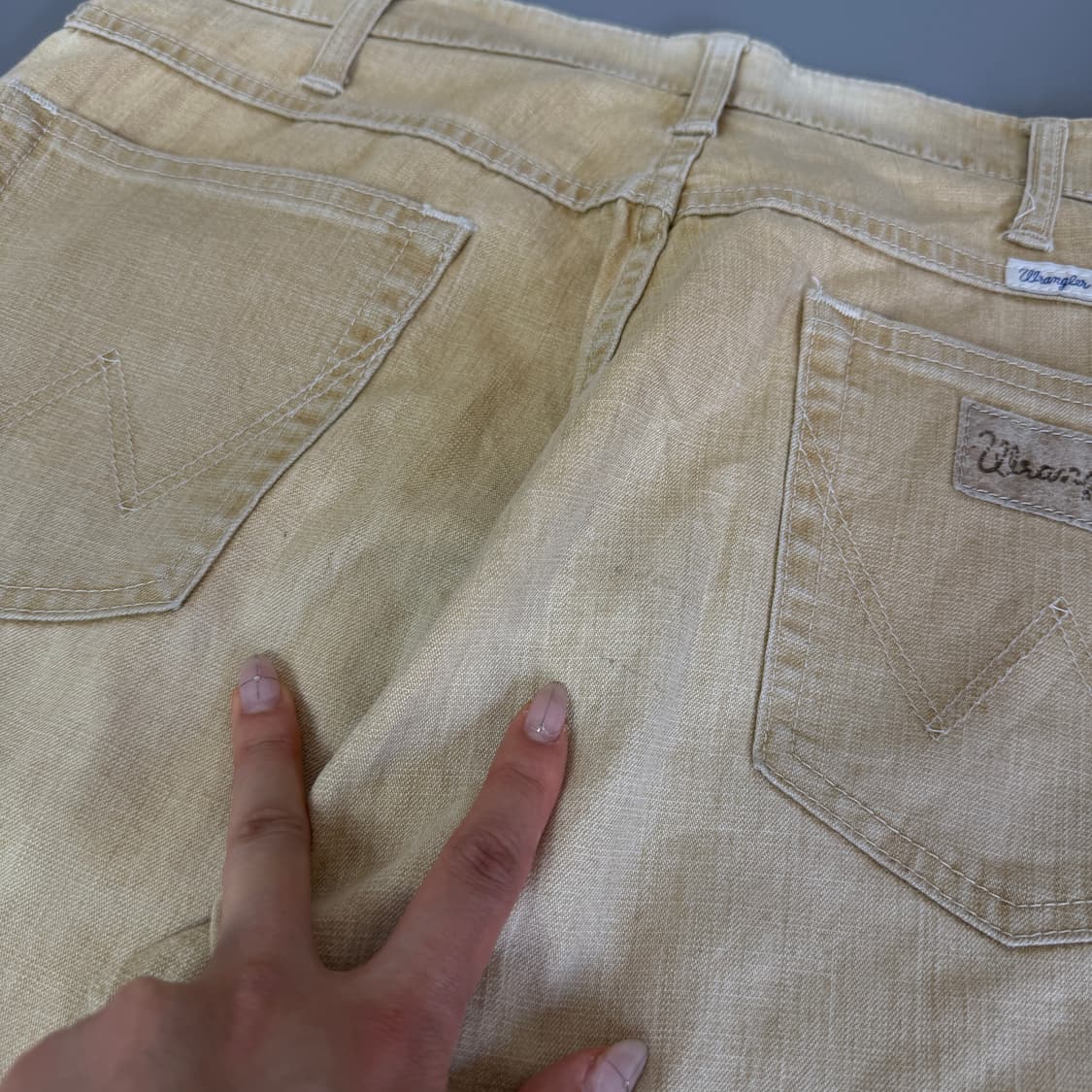 (32) 랭글러 베이지 워싱 데님 팬츠 상품이미지8
